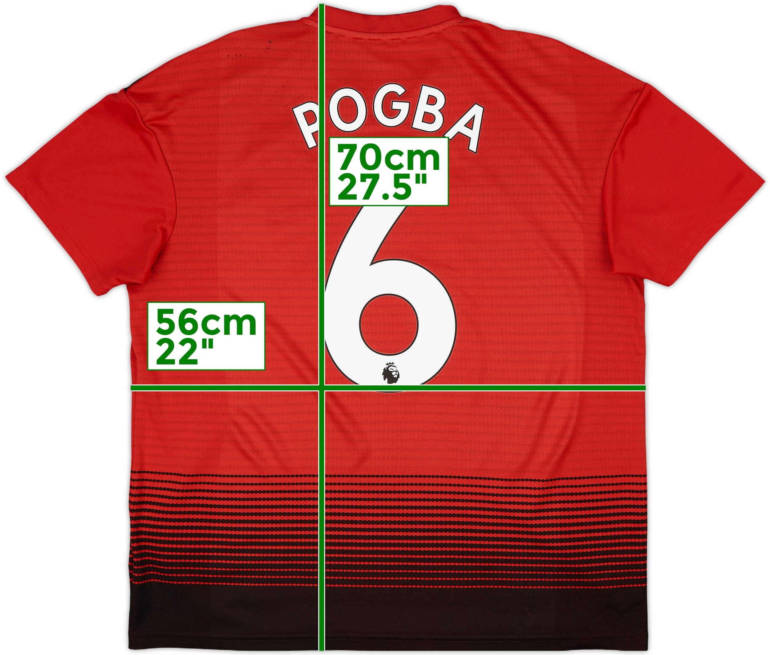 2018-19 Manchester United Home Shirt Pogba #6 - 4/10 - (L)