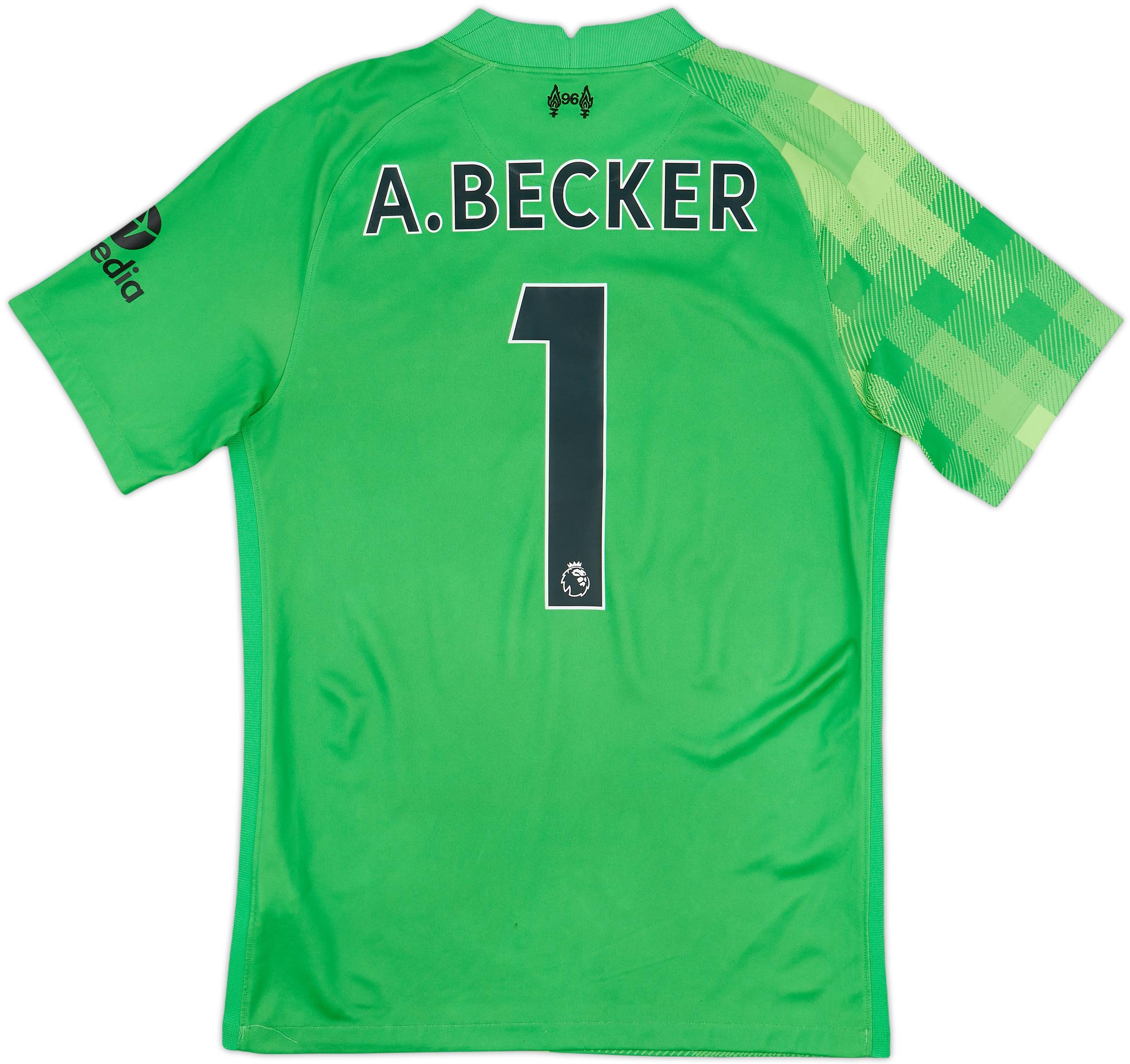 2021-22 Liverpool GK S/S Shirt A.Becker #1 - 8/10 - (S)