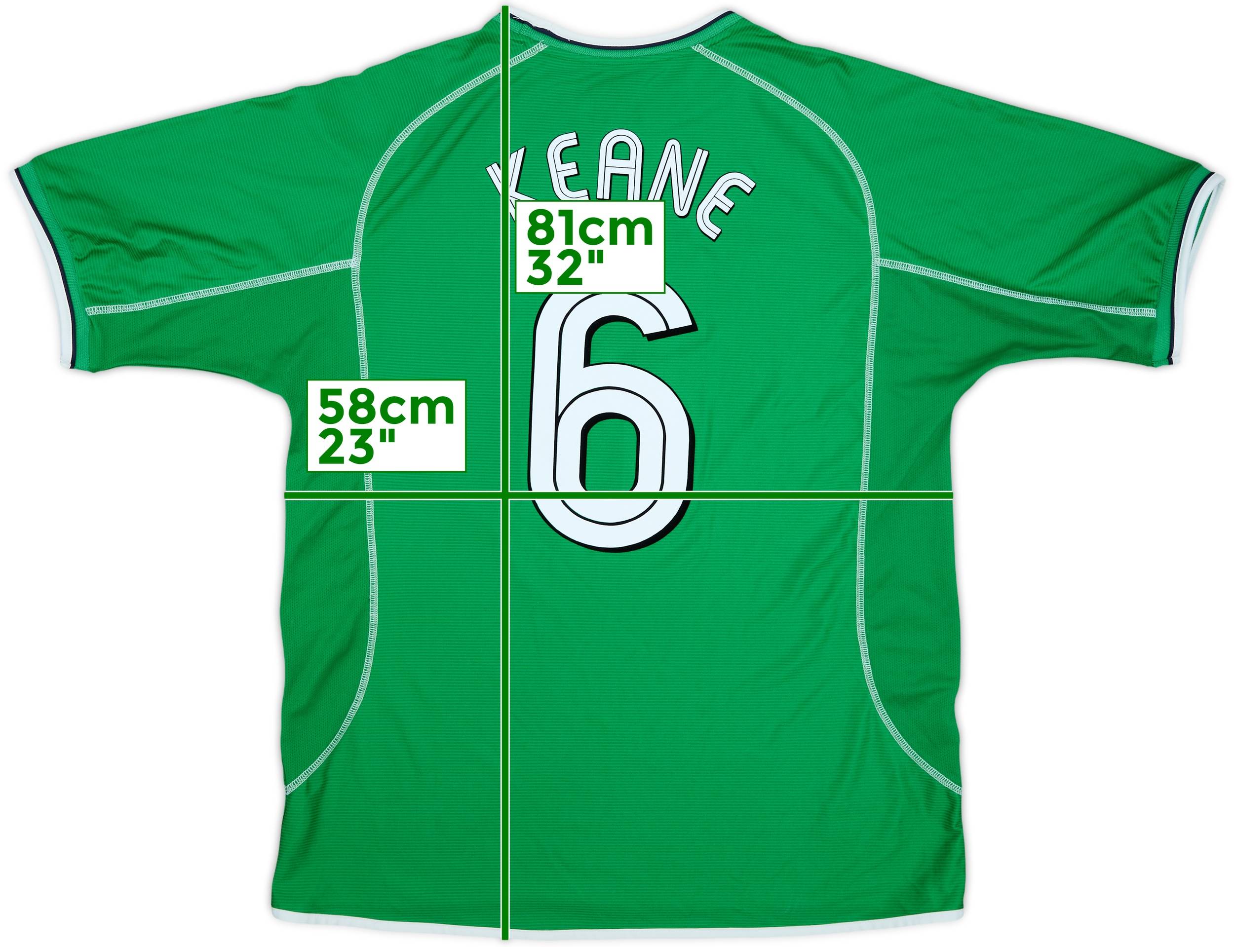 ウェア UMBRO 2004 Ireland football shirts 2001-03 Ireland Home Shirt Keane #6 - 7/10 - (XL)