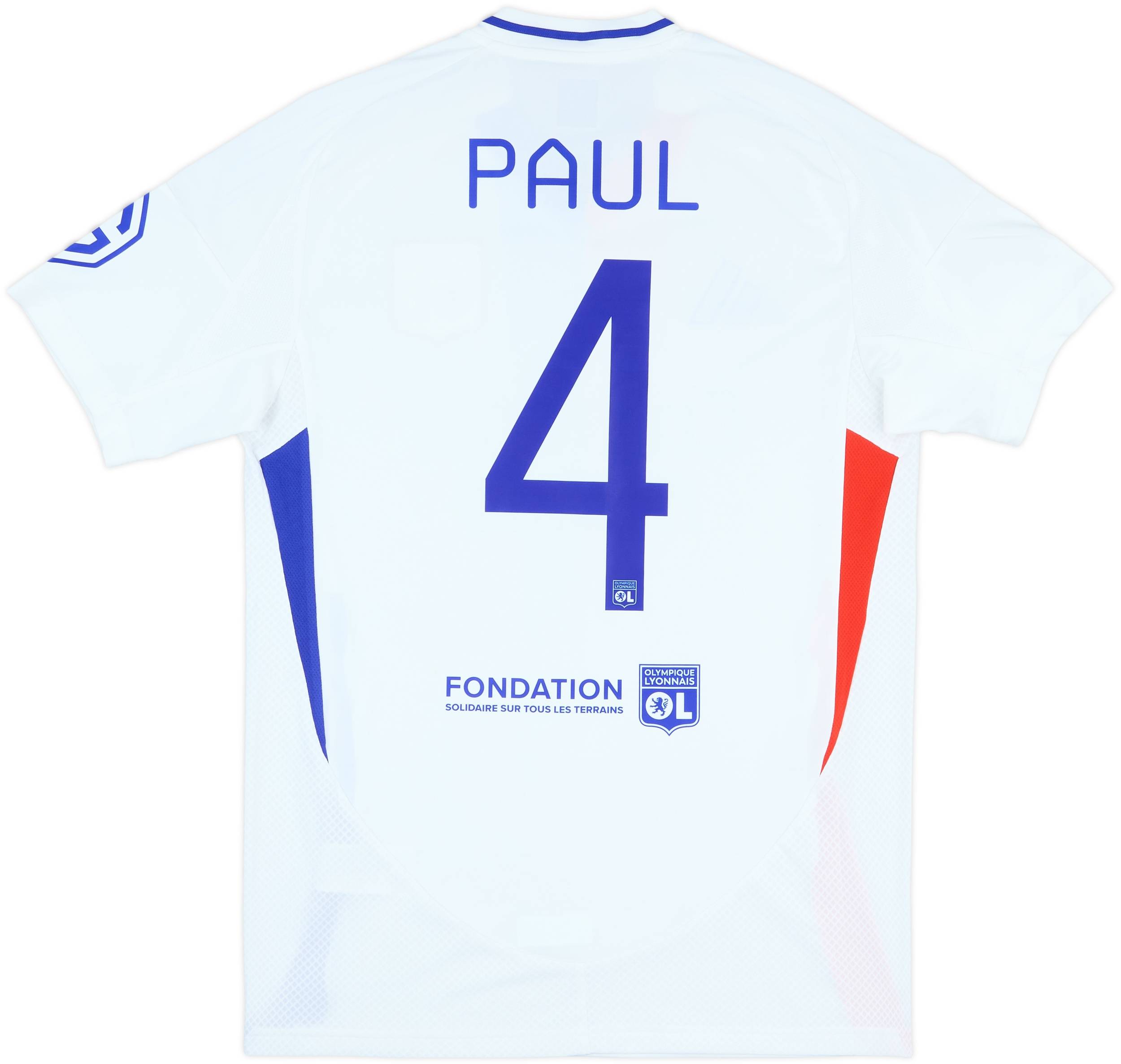 2024-25 Lyon Match Issue Europa League Home Shirt Paul #4