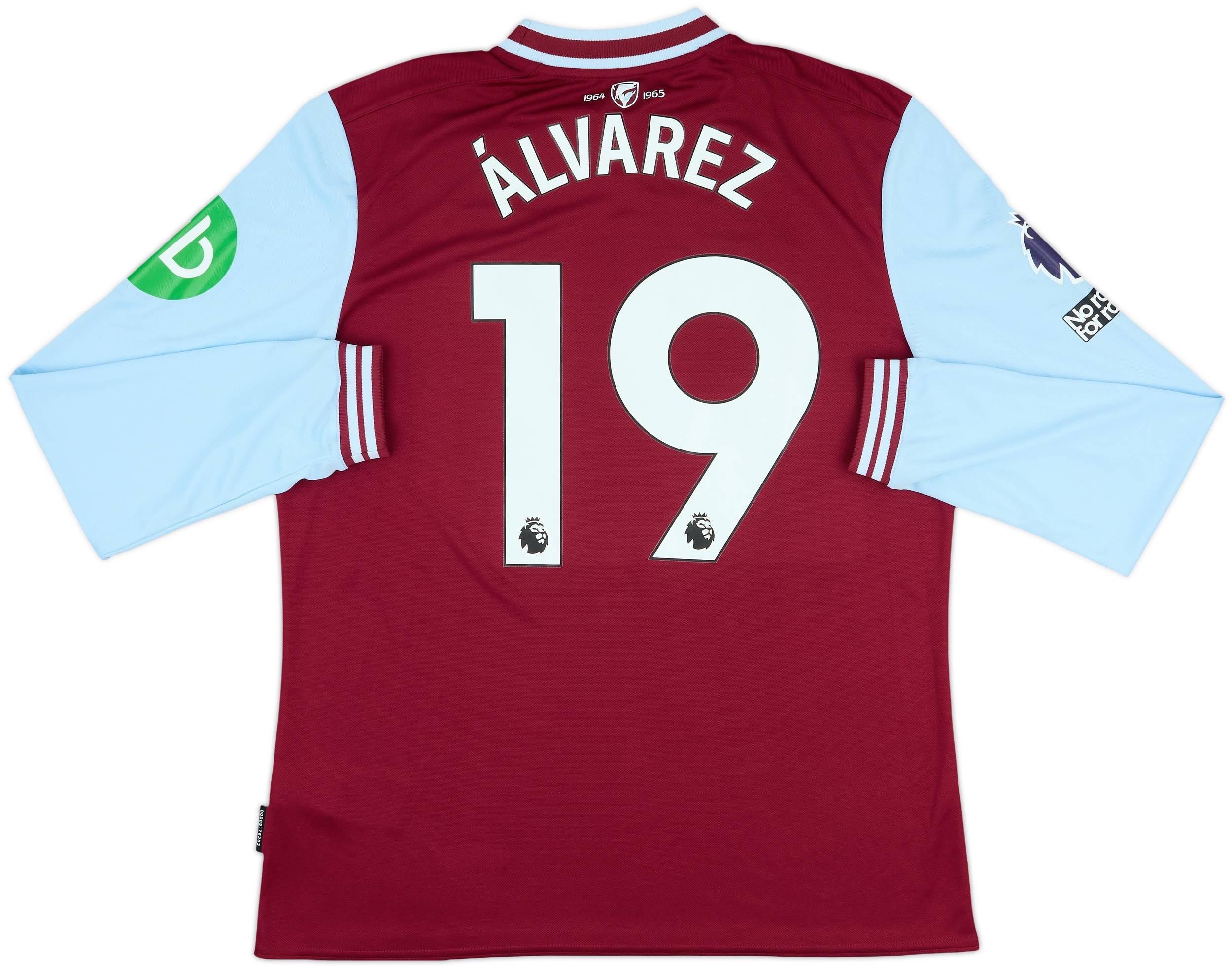 2024-25 West Ham Match Issue Home L/S Shirt Alvarez #19
