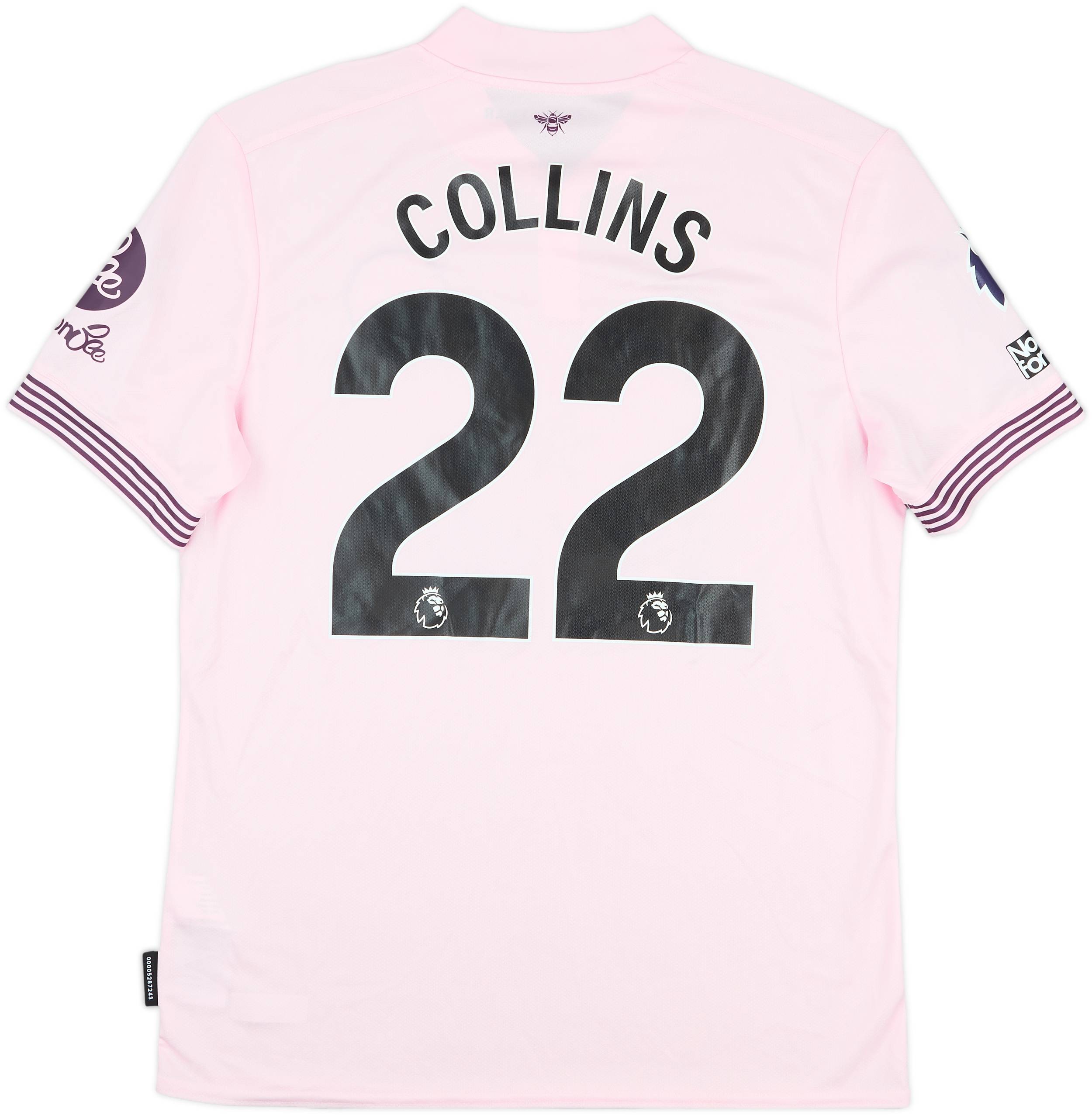 2024-25 Brentford Match Issue Away Shirt Collins #22