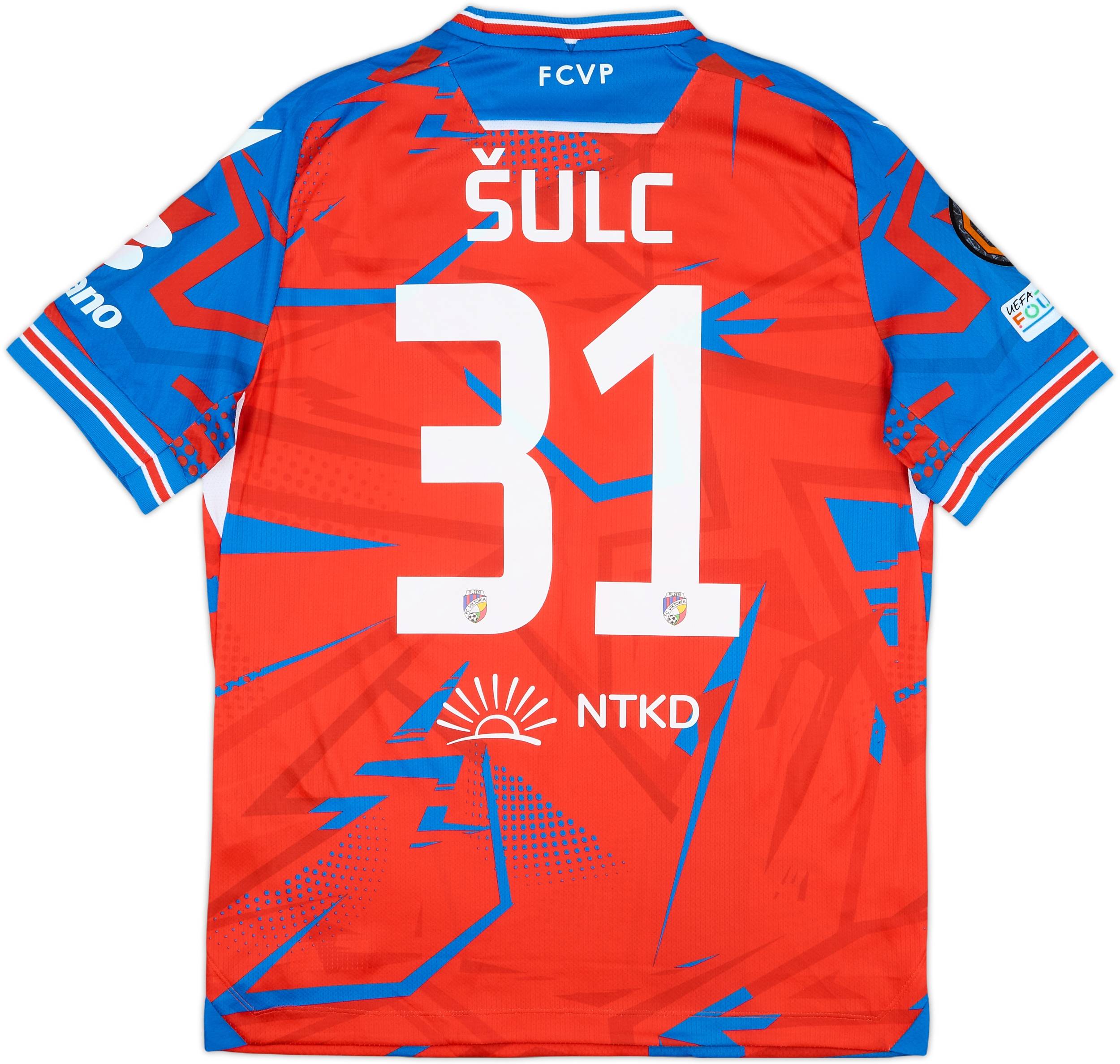 2024-25 Viktoria Plzen Match Issue Europa League Home Shirt Sulc #31