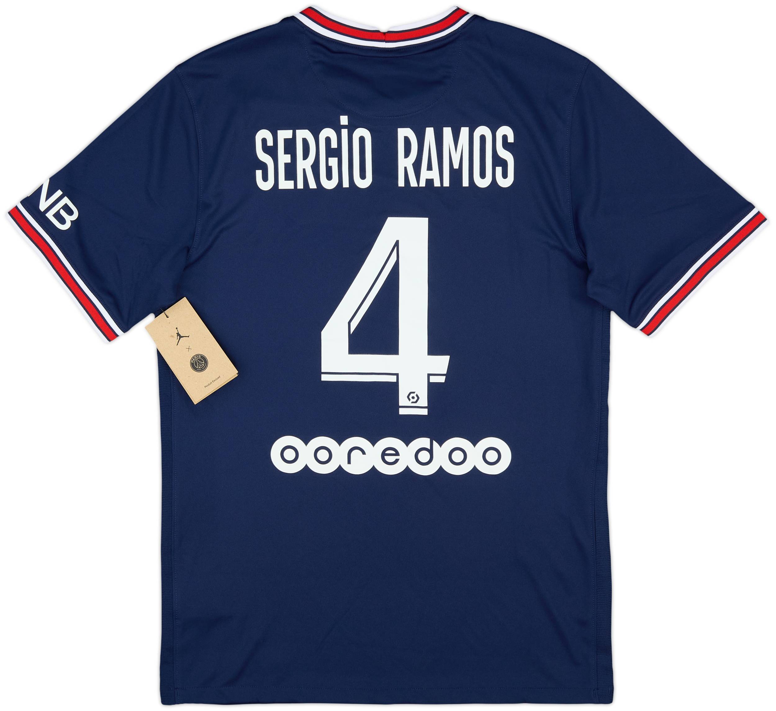 PSG Sergio Ramos 4 グレーシャツ 2021-22 Paris Saint-Germain Home Shirt Sergio Ramos #4 (S)