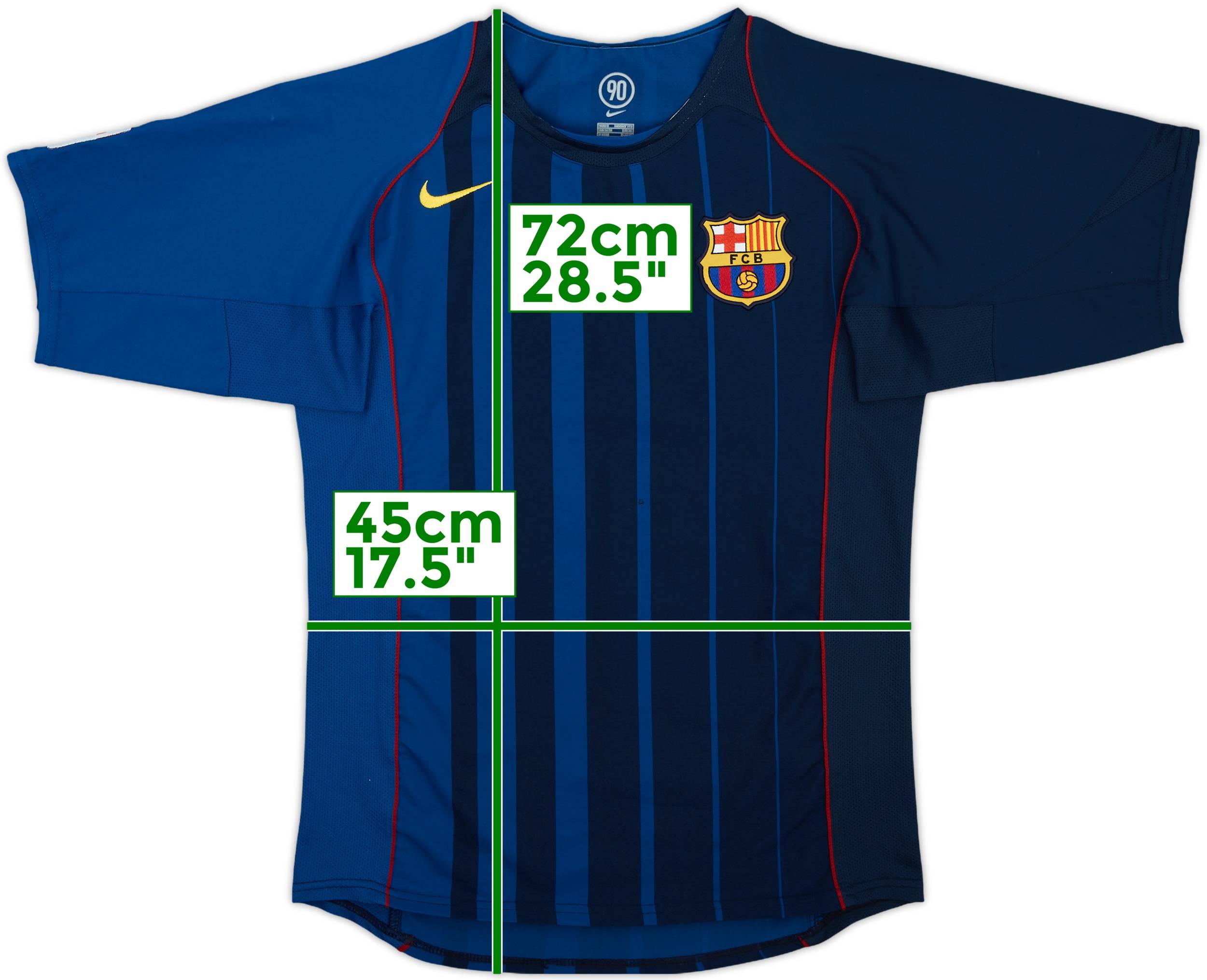 N*ん様 04/05 FC BARCELONA away jersey 2004-05 Barcelona Away Shirt - 5/10 - (S)