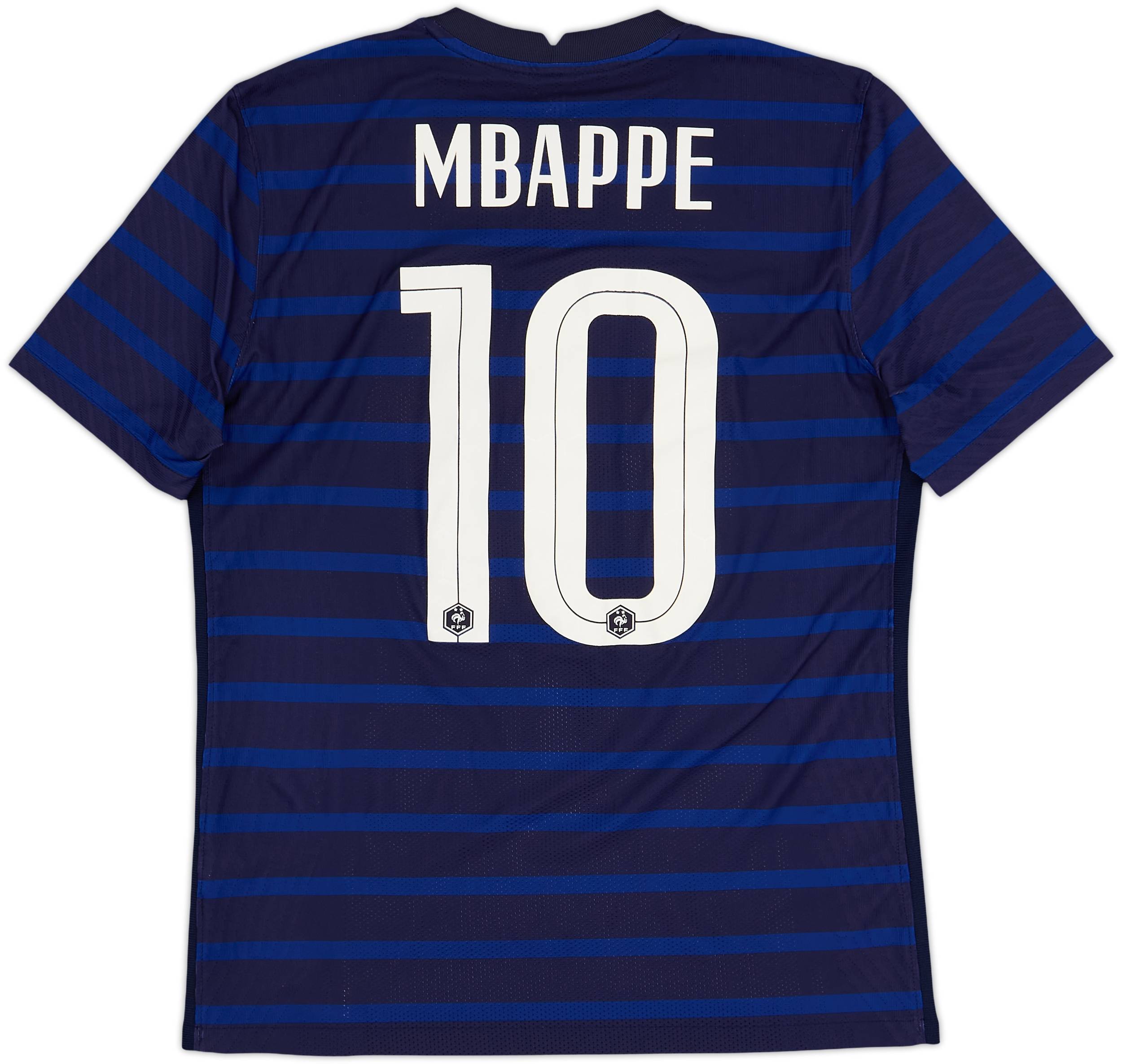 2020-21 France Authentic Home Shirt Mbappe #10 - 7/10 - (M)