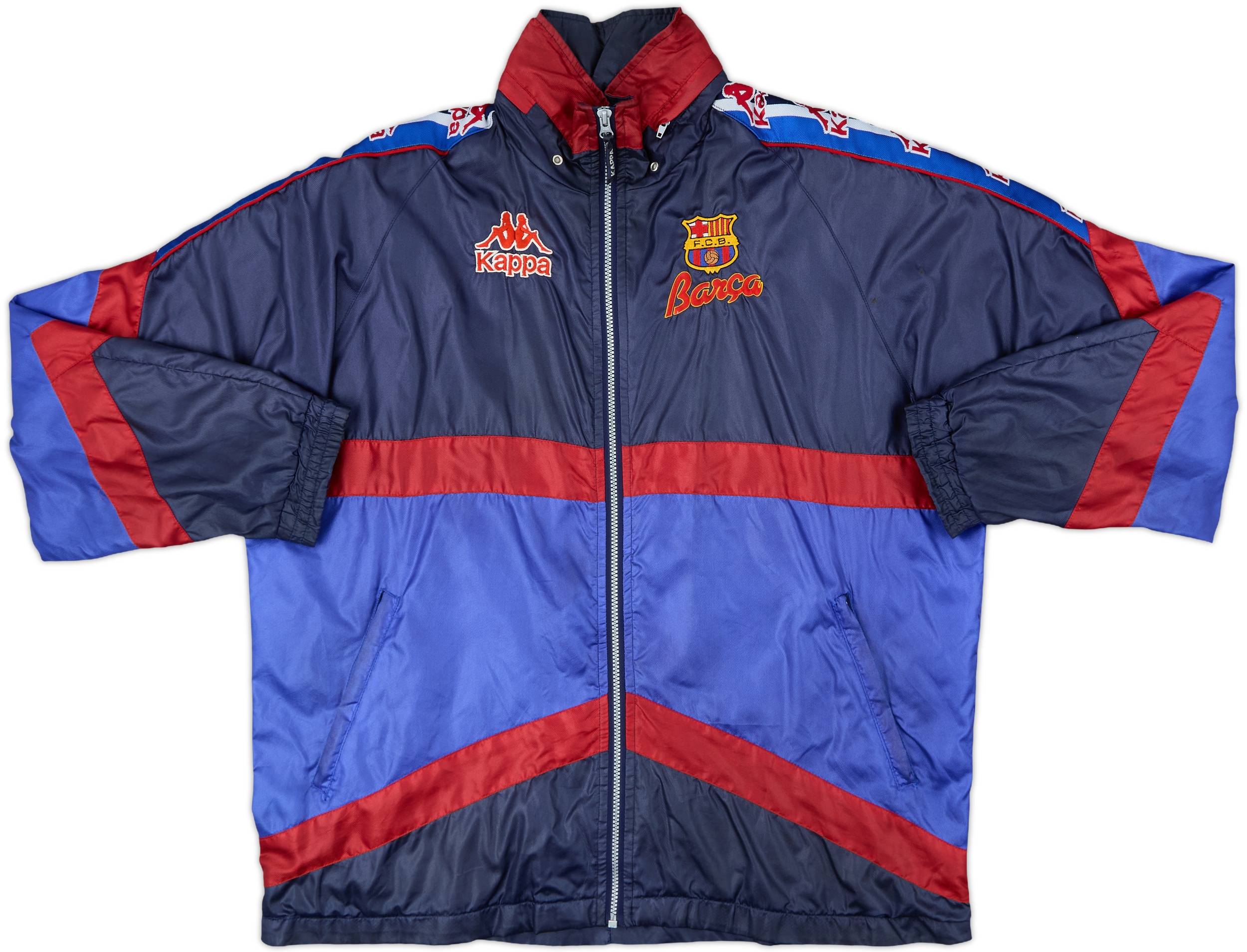 1995-97 Barcelona Kappa Hooded Rain Jacket - 8/10 - (L)