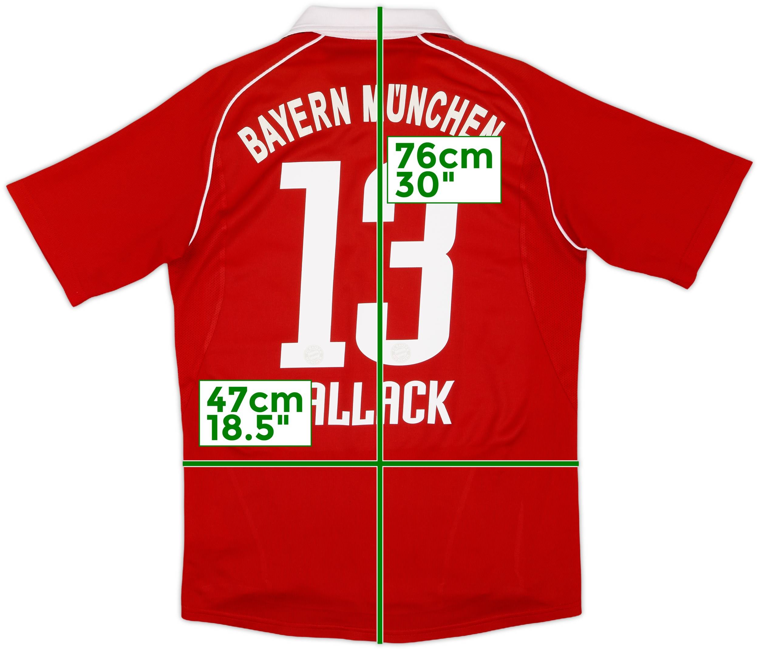Bayern München Ballack 13 シャツ 2005-06 Bayern Munich Home Shirt Ballack #13 - 6/10 - (S)