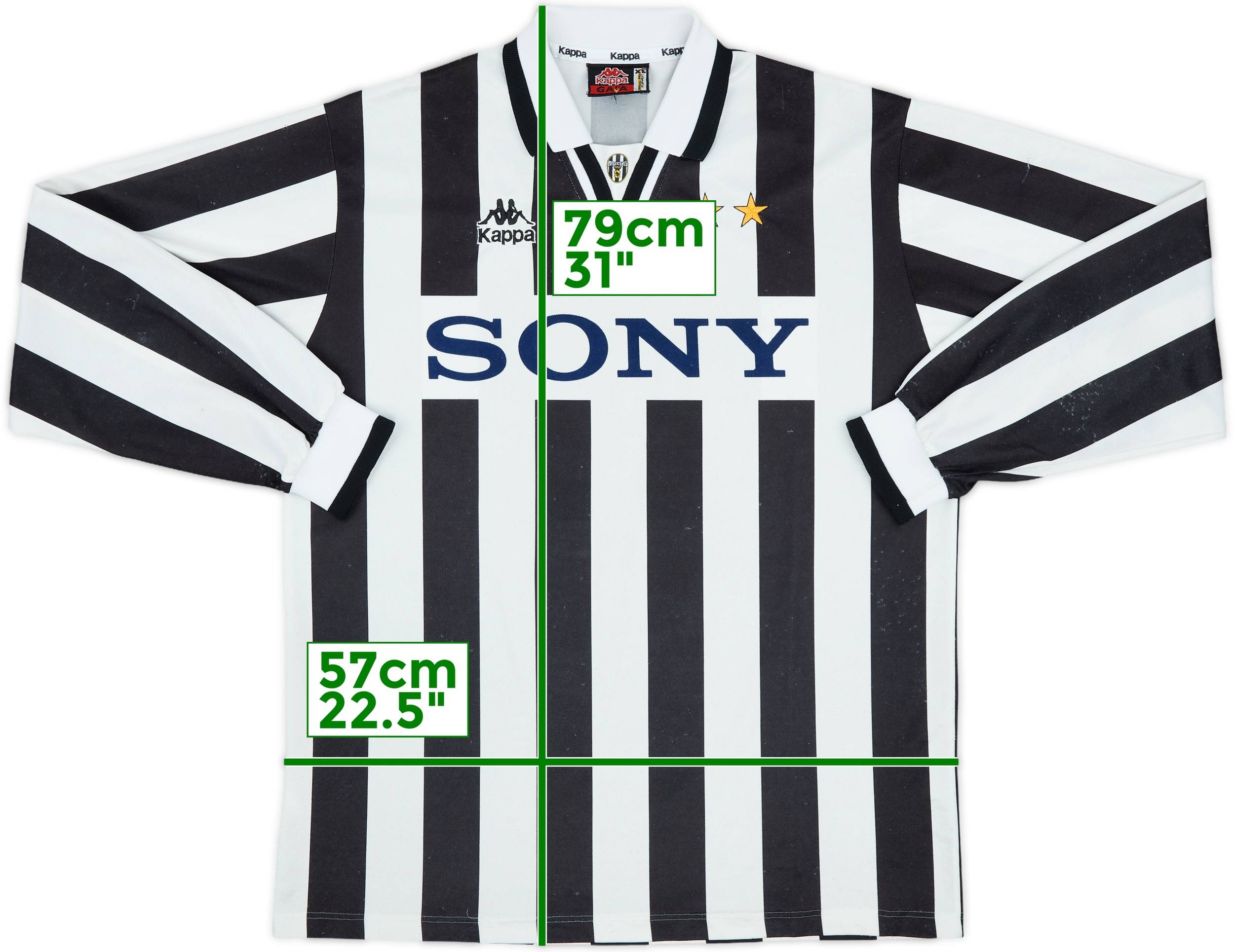 ウェア 1995-97 Juventus  L/S Shirt (L) 1995-97 Juventus Home L/S Shirt - 8/10 - (XL)