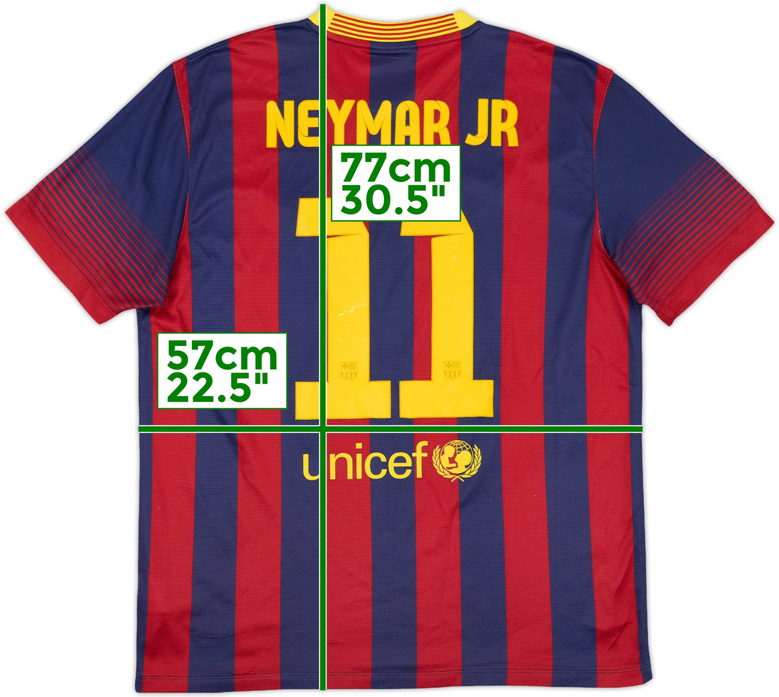 2013-14 Barcelona Home Shirt Neymar Jr #11 - 7/10 - (L)