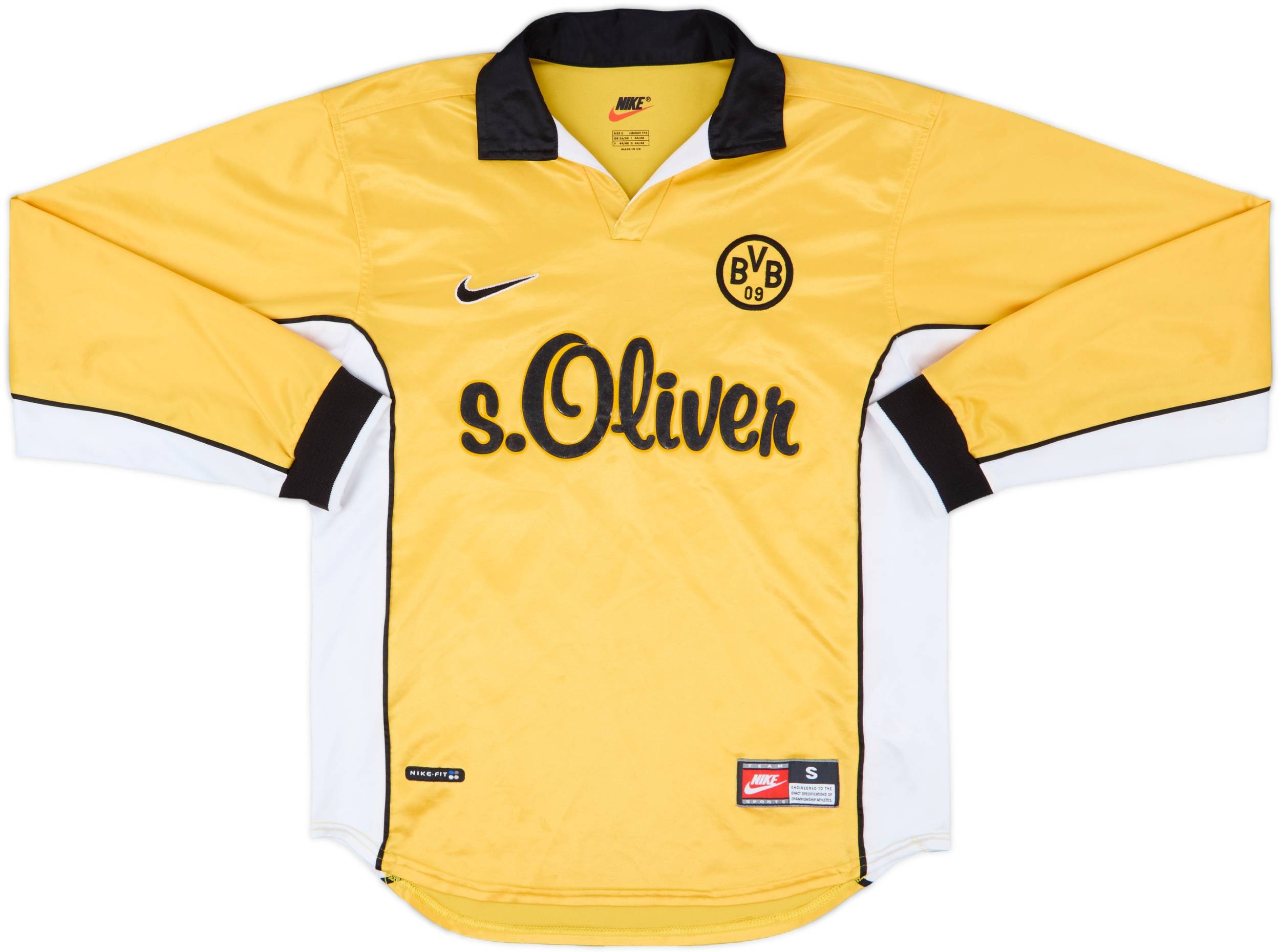 1998-00 Borussia Dortmund Home L/S Shirt - 5/10 - (S)