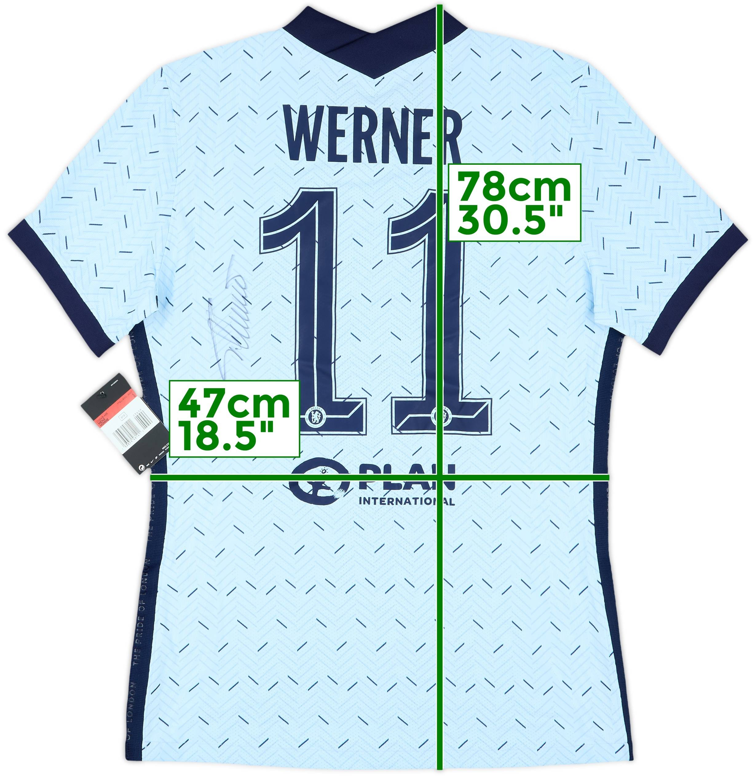 2020-21 Chelsea Player Issue Signed Away Shirt Werner #11 (L)