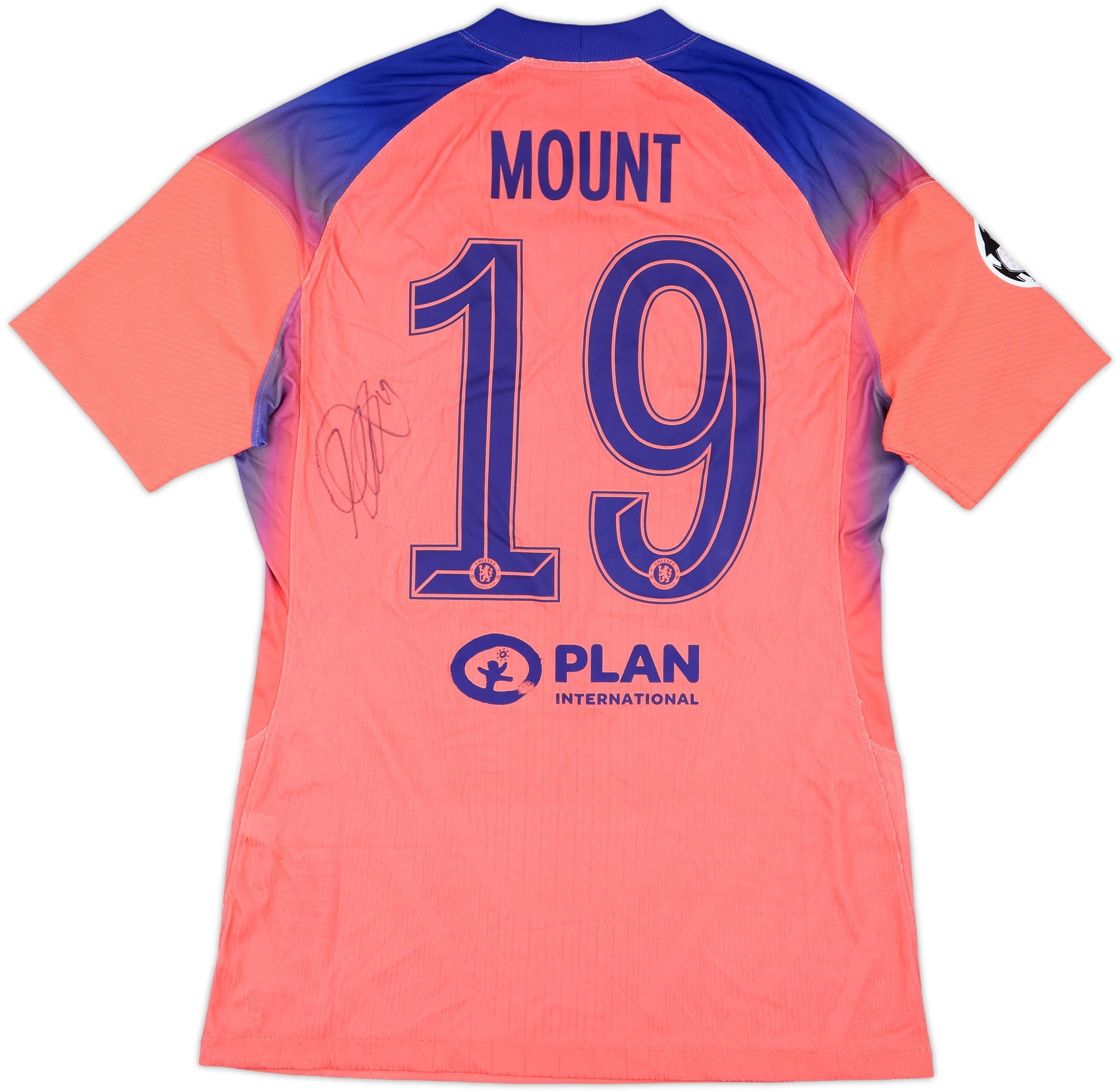 Chelsea FC MOUNT 19番シャツ 2020-21 Chelsea Player Issue Signed Champions League Third