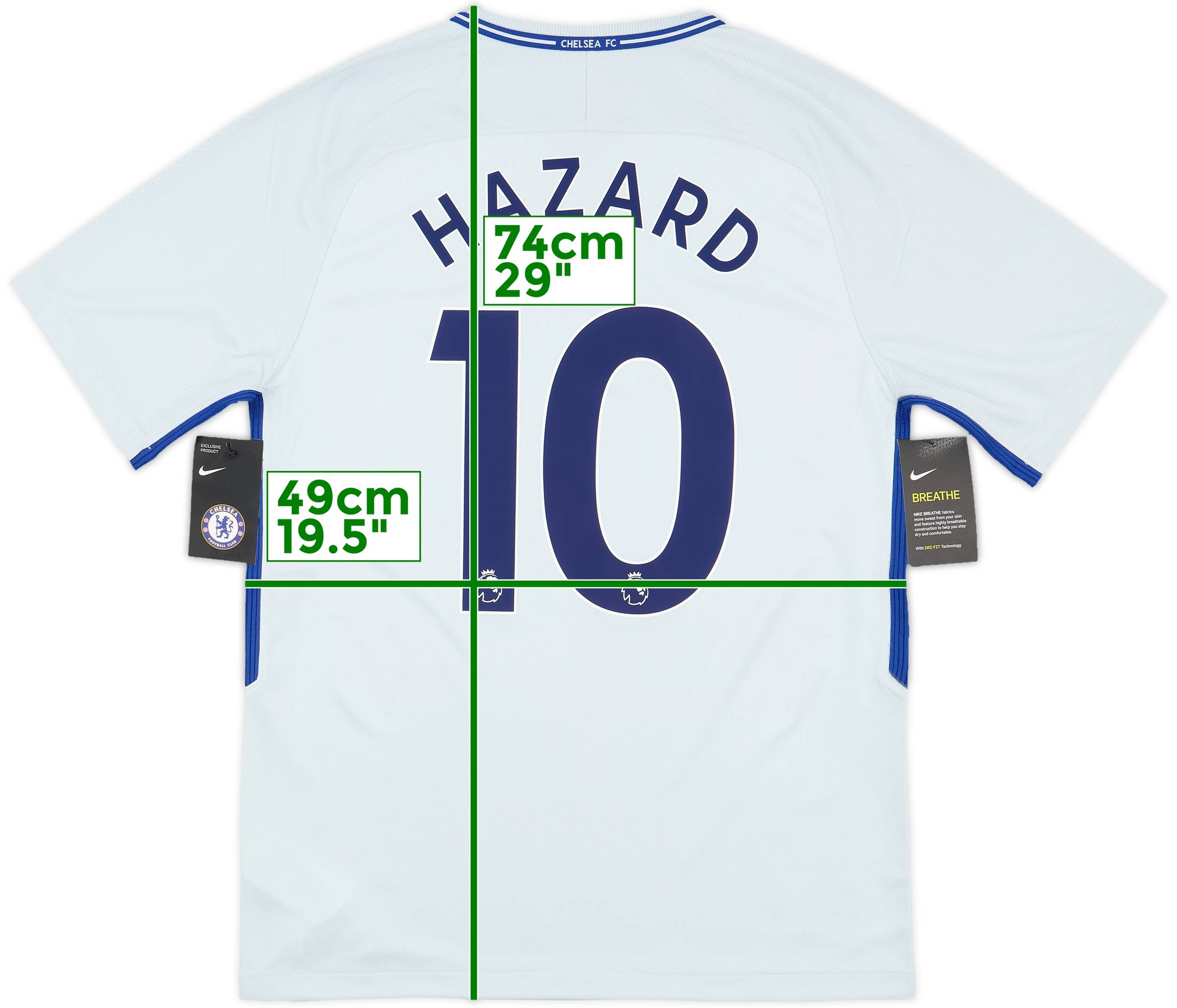 2017-18 Chelsea Away Shirt Hazard #10 (M)