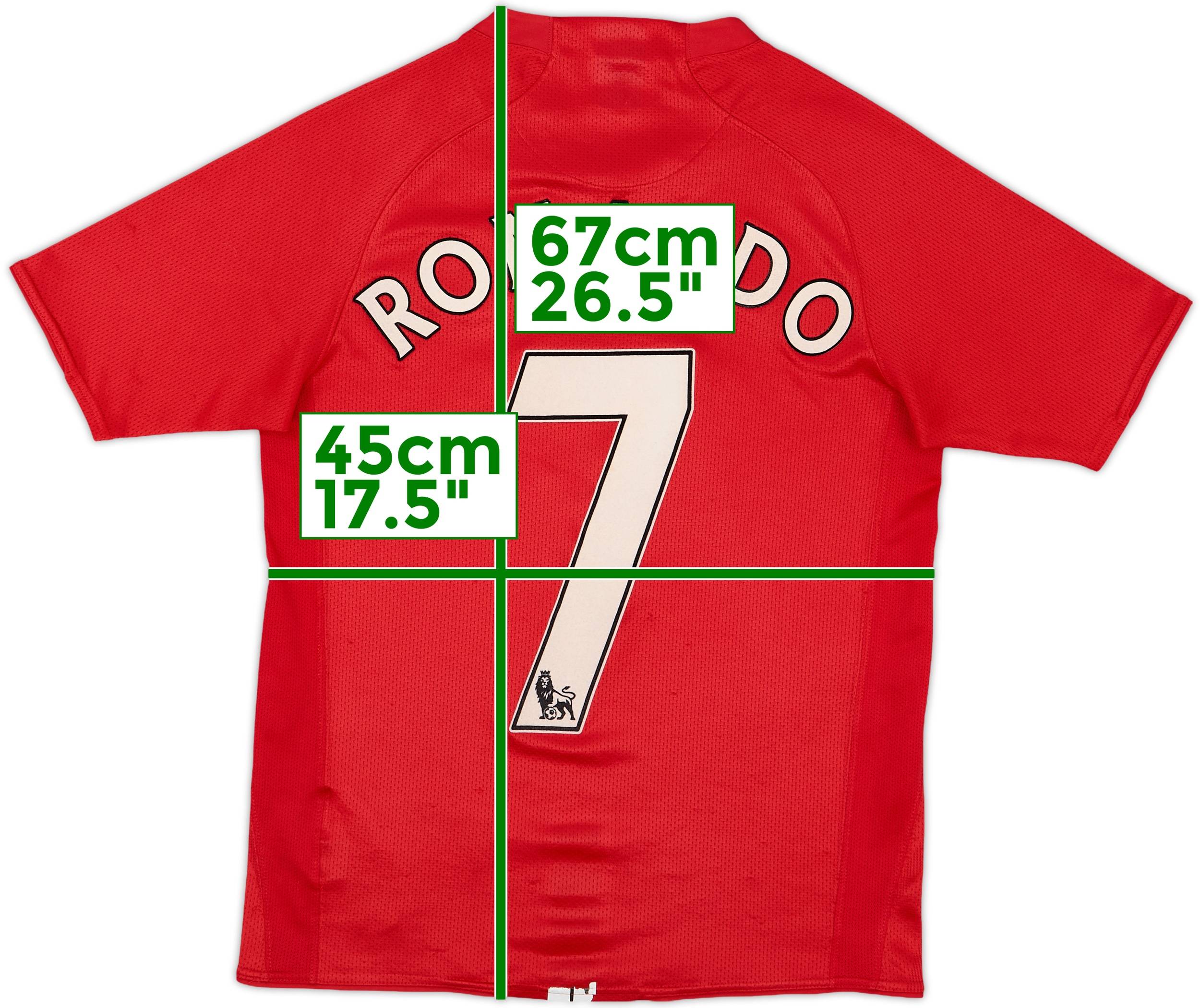 2007-09 Manchester United Home Shirt Ronaldo #7 - 5/10 - (XL