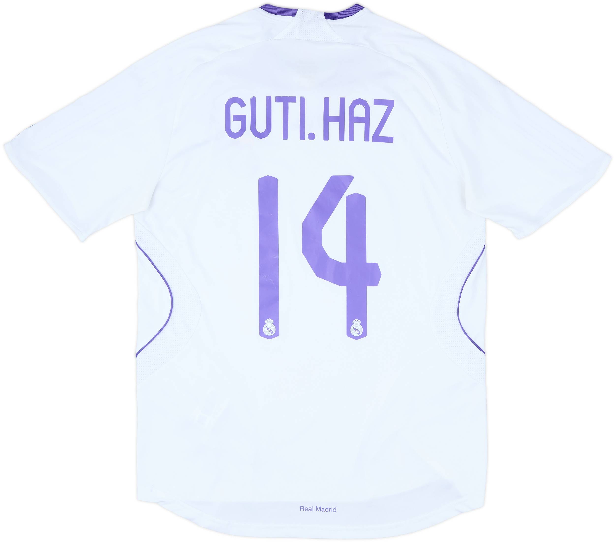2007-08 Real Madrid Home Shirt Guti. Haz #14 - 6/10 - (M)