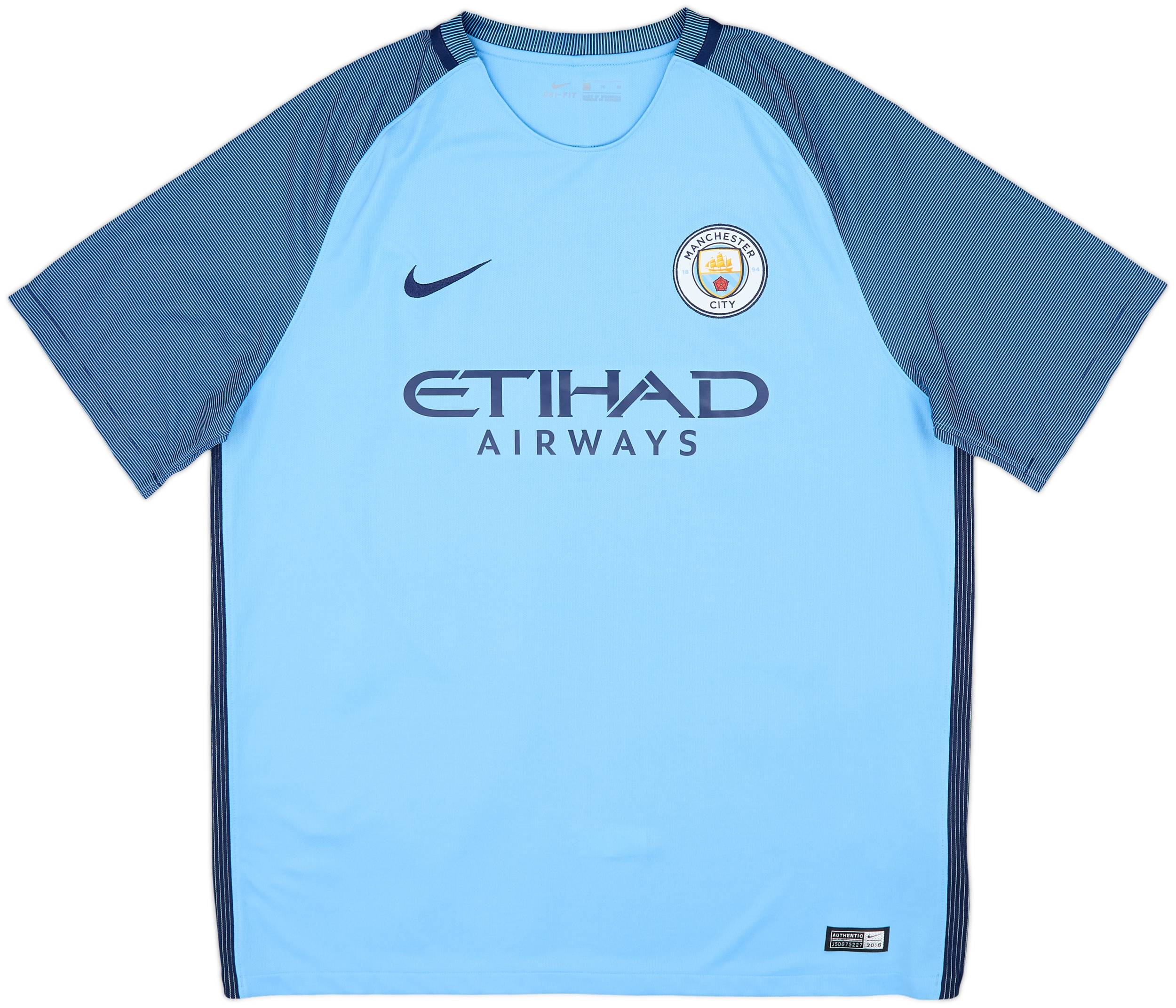 2016-17 Manchester City Home Shirt De Bruyne #17 - 9/10 - (XL)