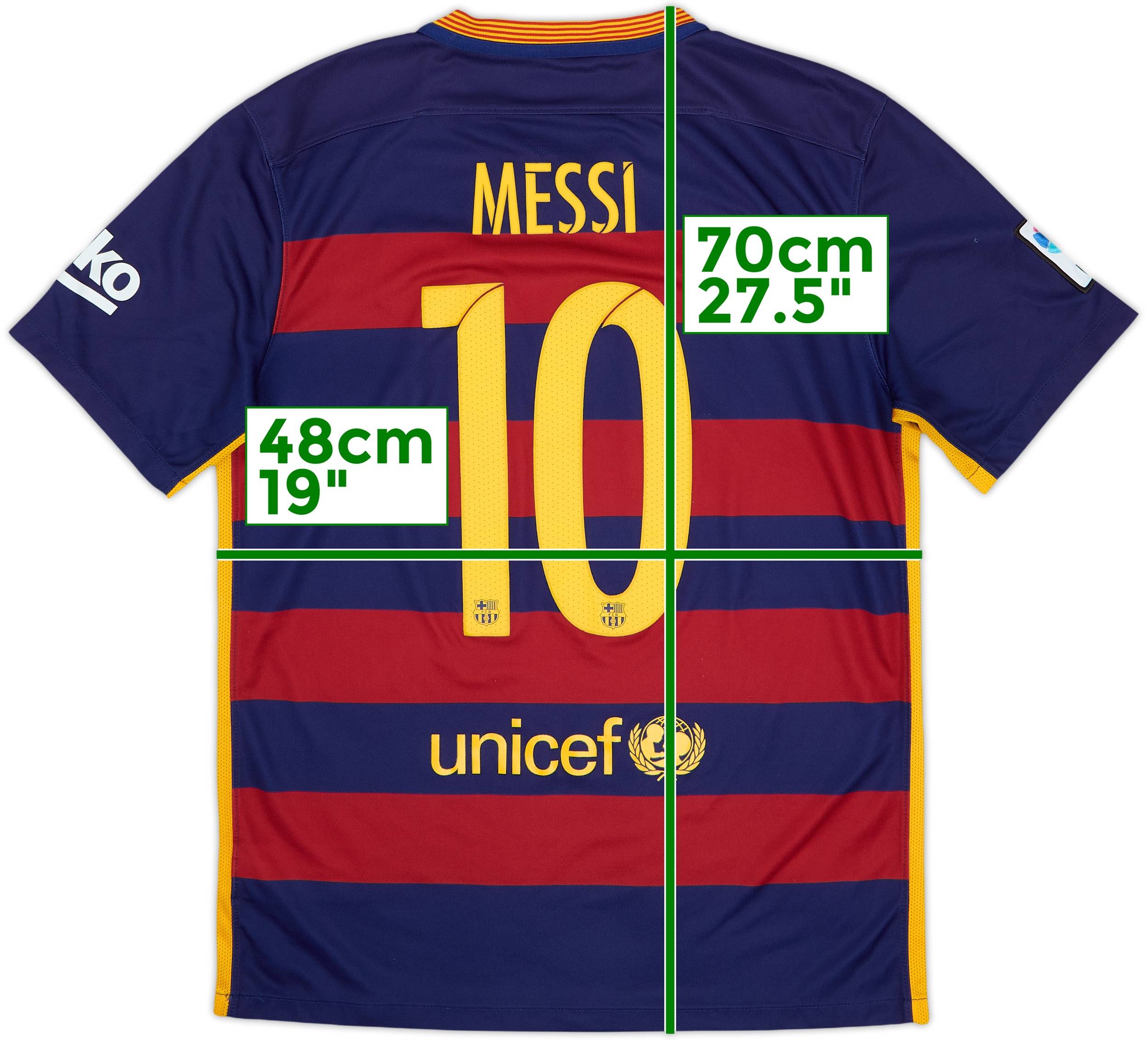 FCバルセロナ 2015-16 ホームユニフォーム MESSI #10 未使用品 2015-16 Barcelona Home Shirt Messi #10 - 8/10 - (M)