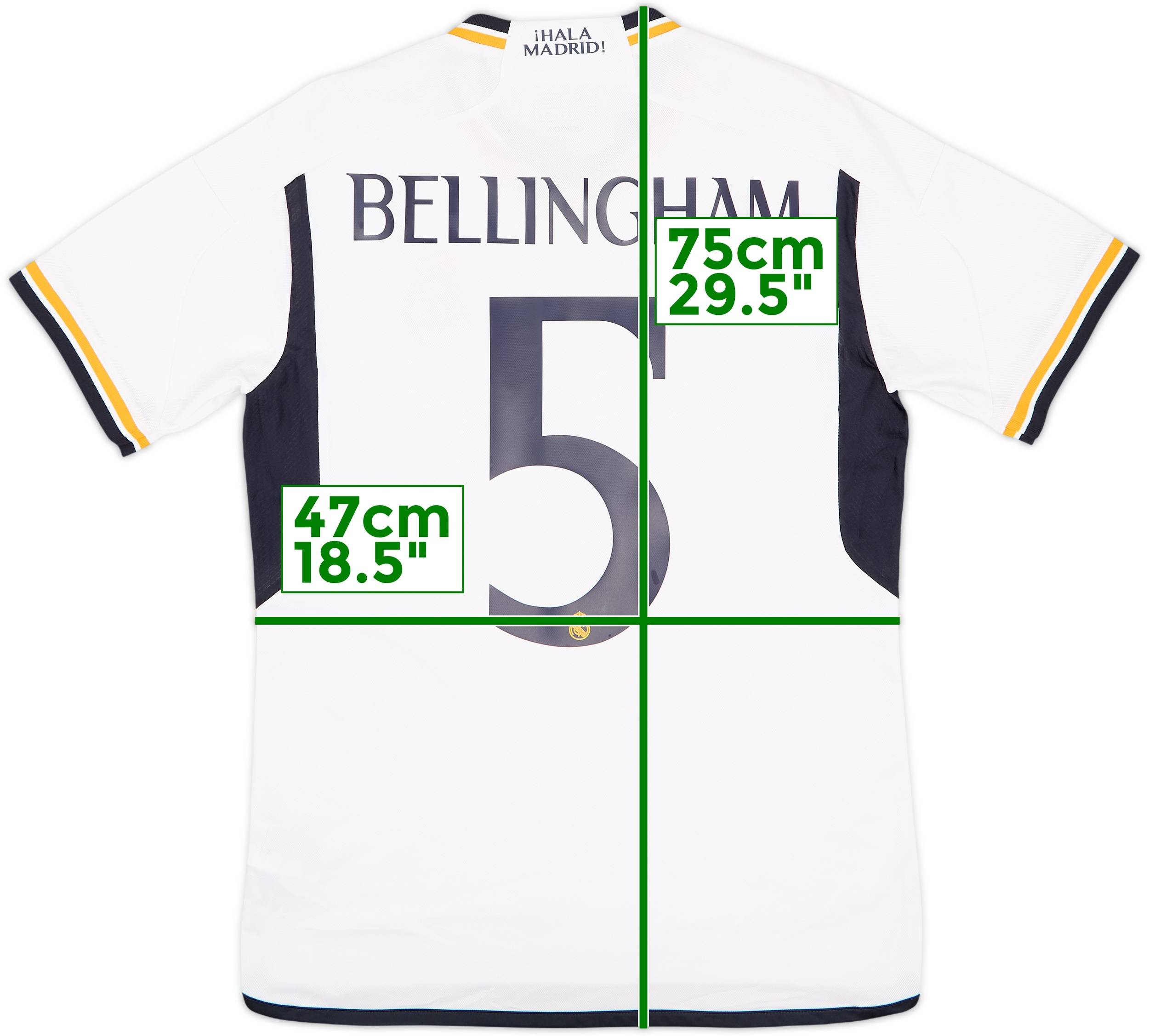 2023-24 Real Madrid Home Shirt Bellingham #5 - 8/10 - (M)