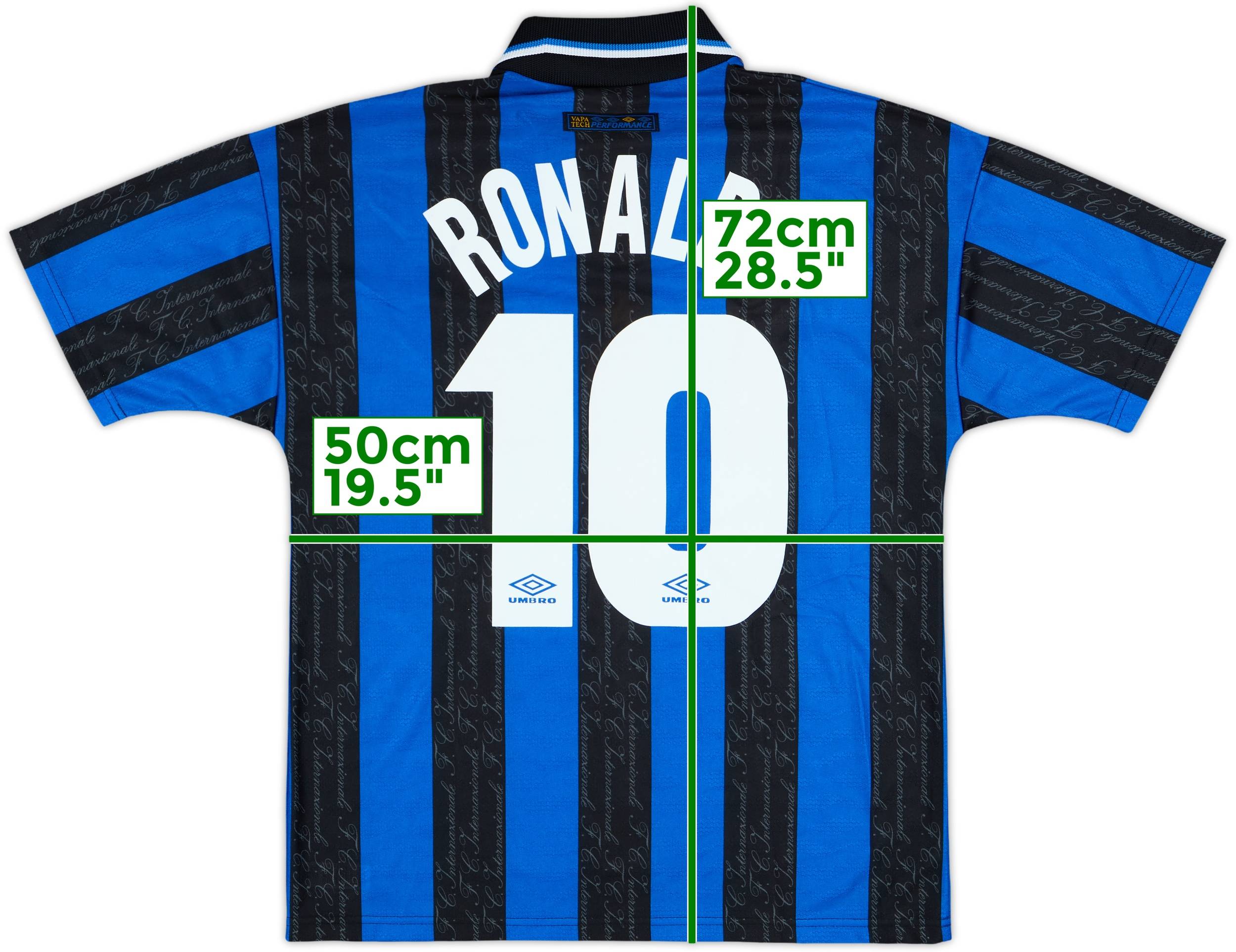 1997-98 Inter Milan Home Shirt Ronaldo #10 - 8/10 - (M)