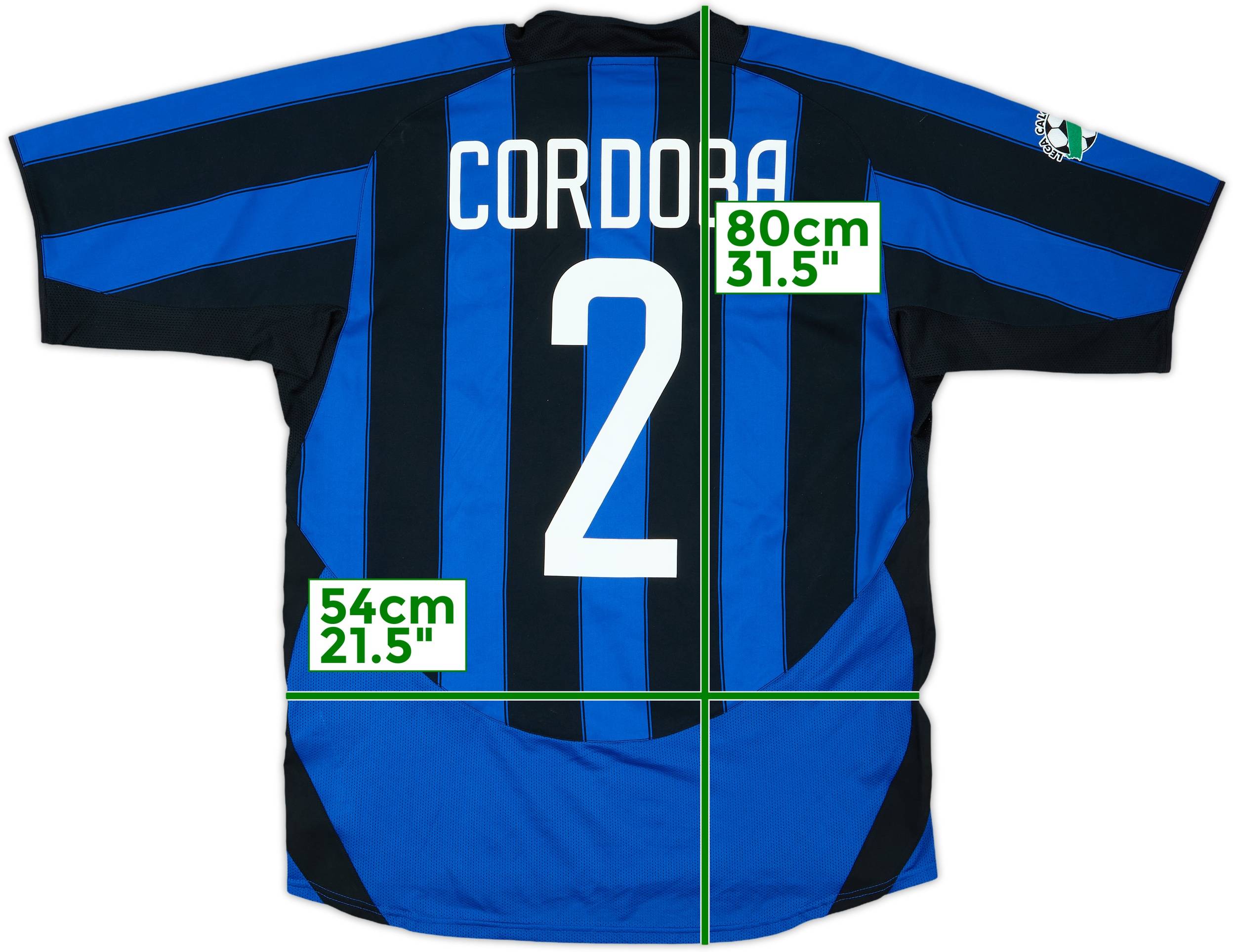 ウェア inter 2003 2004  2003-04 Inter Milan Match Issue Home Shirt Cordoba #2