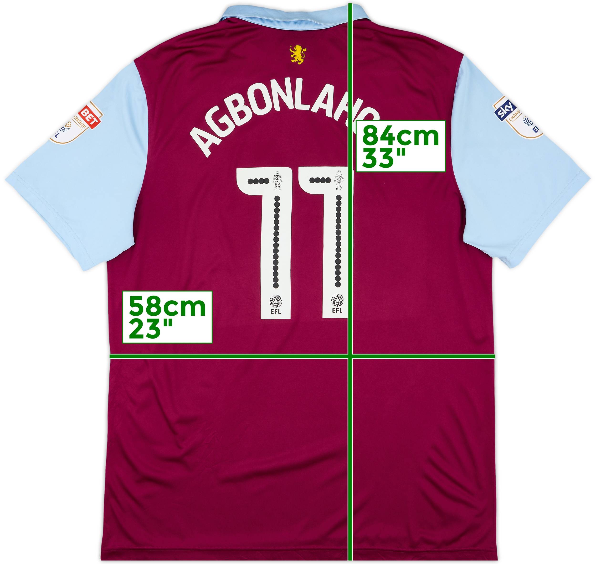 2016-17 Aston Villa Home Shirt Agbonlahor #11 - 8/10 - (XXL)