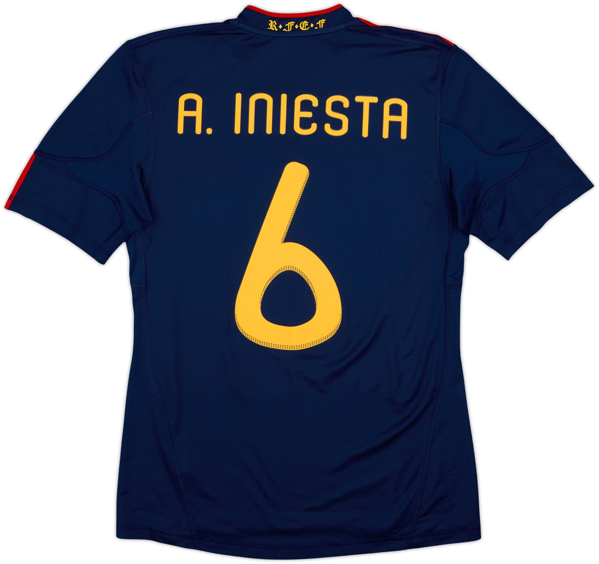 2010-11 Spain Away Shirt A.Iniesta #6 - 8/10 - (S)
