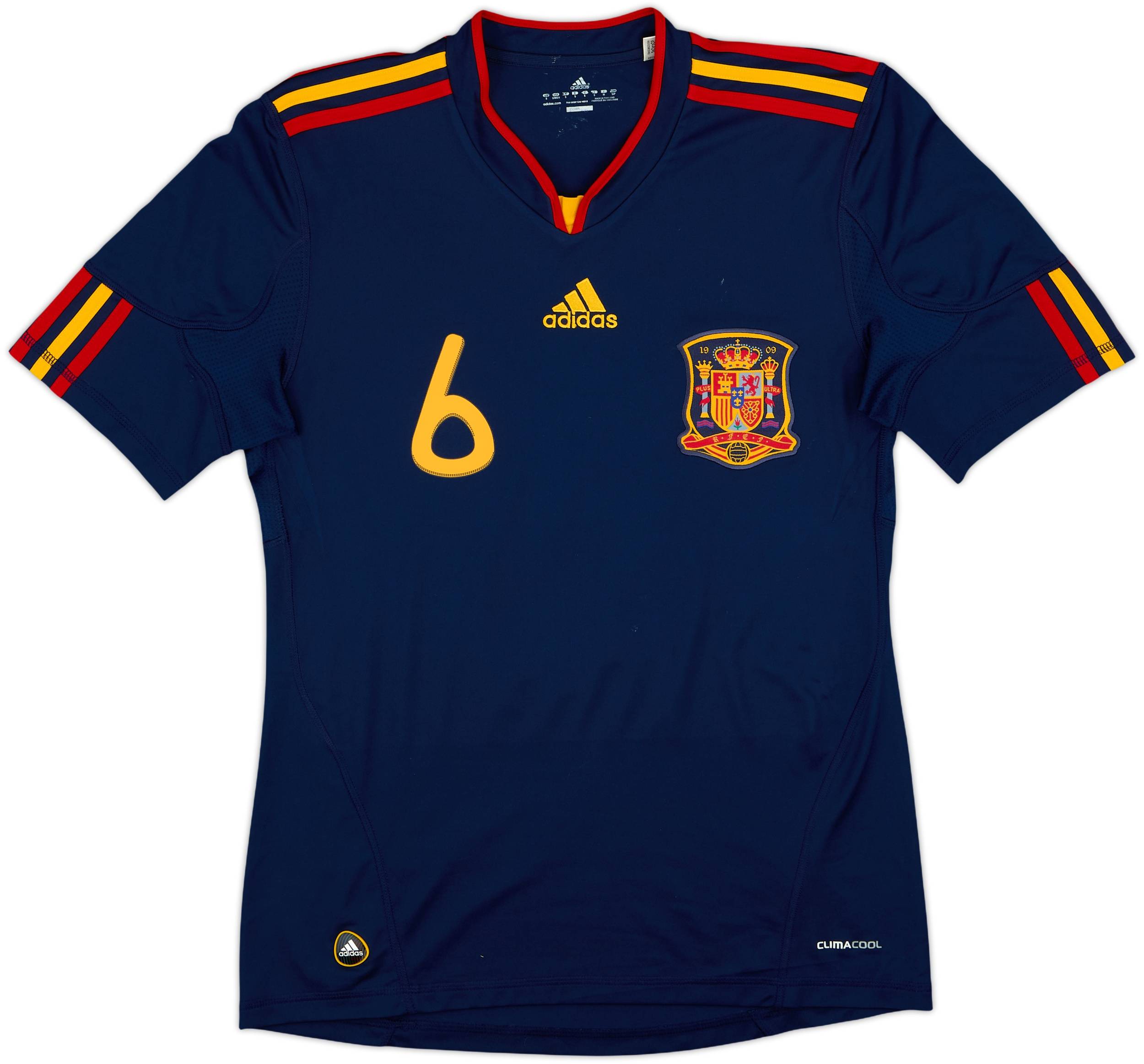 2010-11 Spain Away Shirt A.Iniesta #6 - 8/10 - (S)