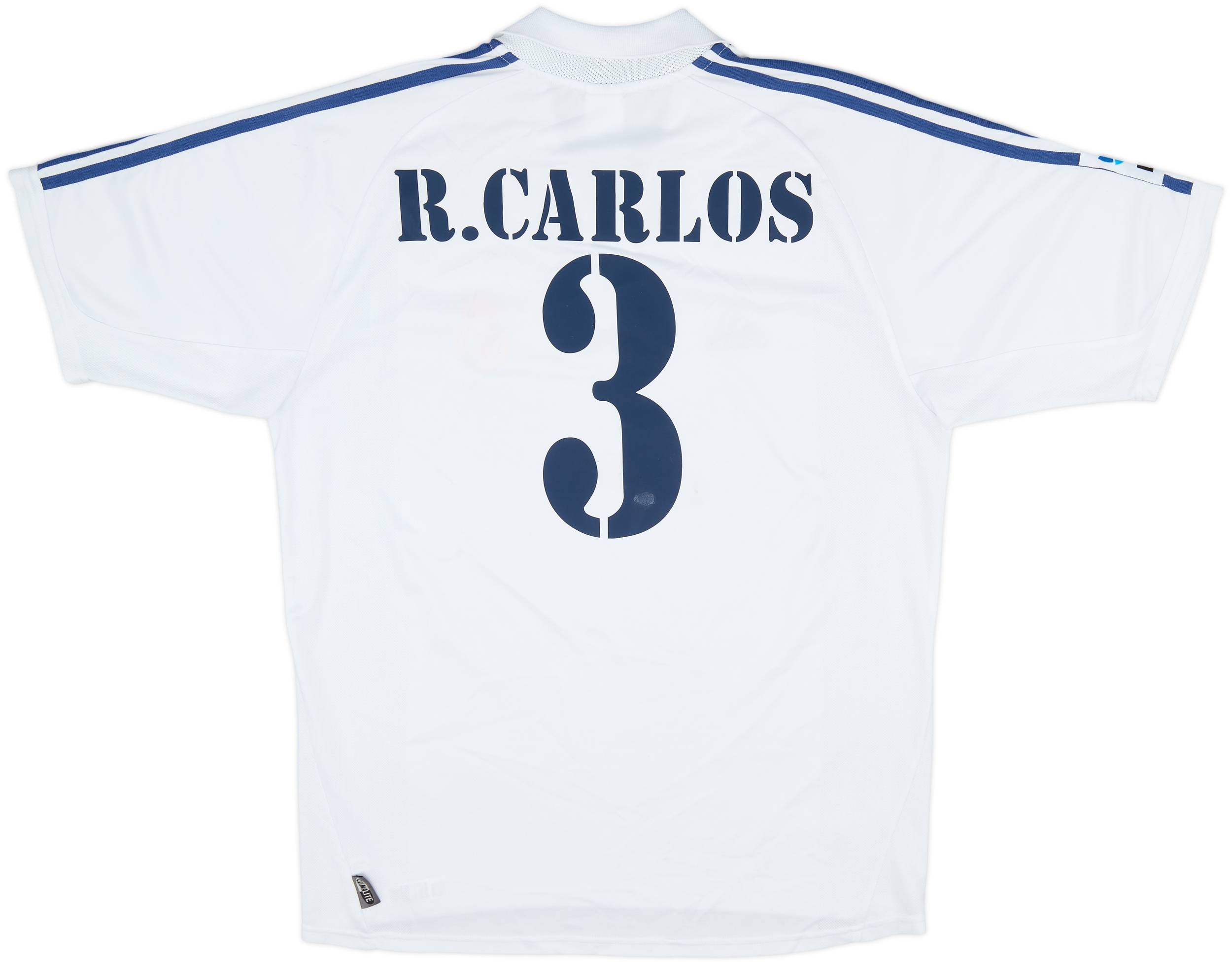 ロベルト カルロス ユニフォームReal Madrid R.CARLOS 3 Roberto Carlos Signed Real Madrid Soccer Jersey #3 with Beckett
