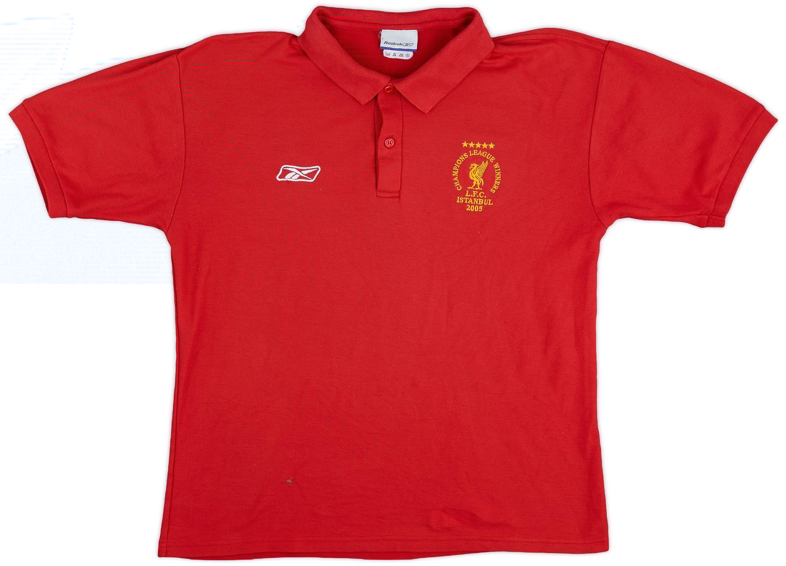 2005-06 Liverpool CL Winners Reebok Polo Shirt - 8/10 - (M)
