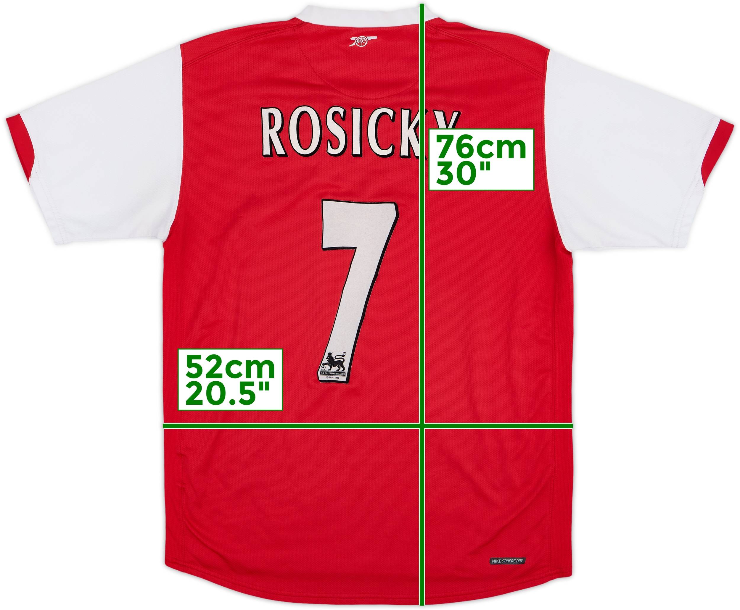 2006-08 Arsenal Home Shirt Rosicky #7 - 6/10 - (M)