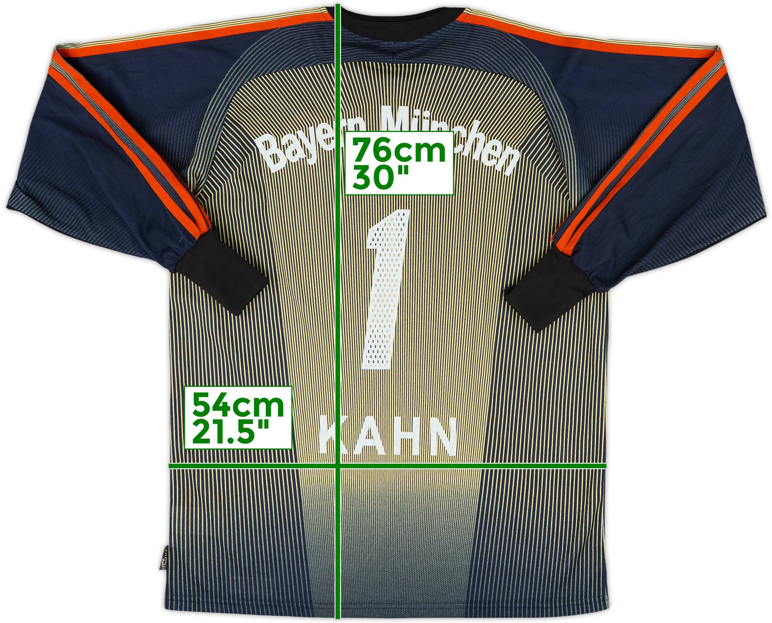 ウェア 2003-04 Bayern Munchen kahn 2003-04 Bayern Munich GK Shirt Kahn #1 - 7/10 - (S)