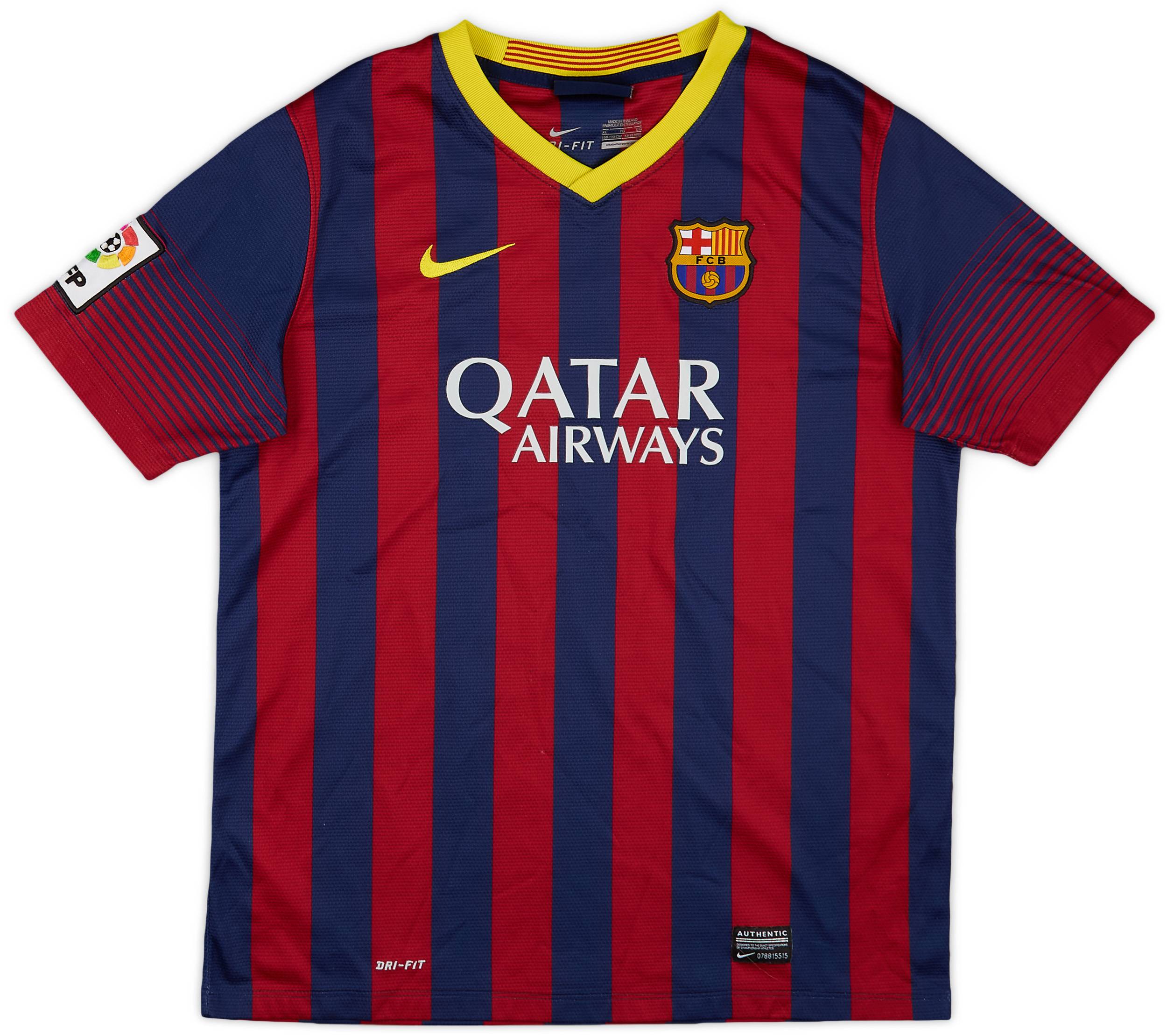 2013-14 Barcelona Home Shirt - 9/10 - (XL.Boys)
