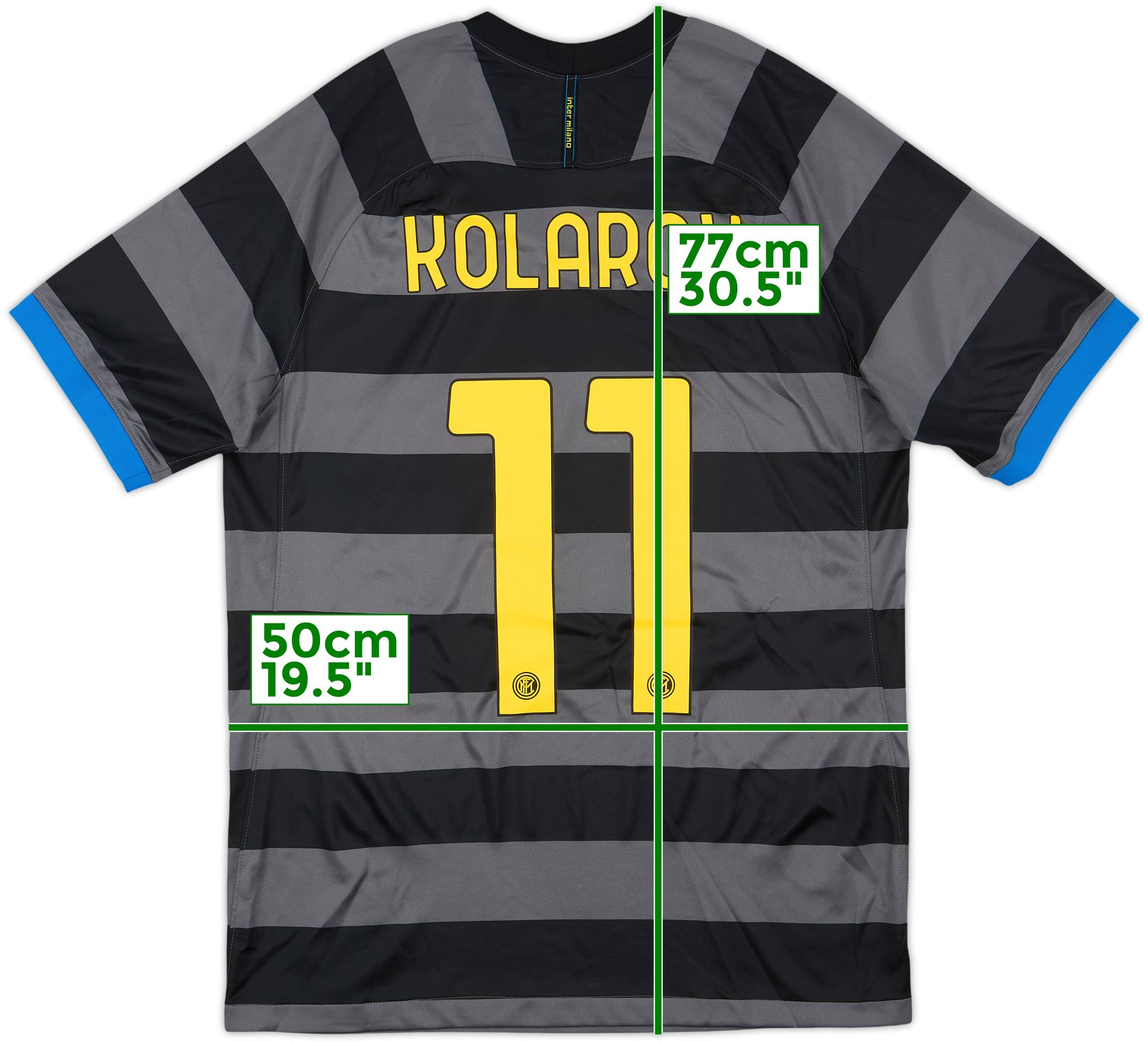 2020-21 Inter Milan Third Shirt Kolarov #11 - 9/10 - (M)
