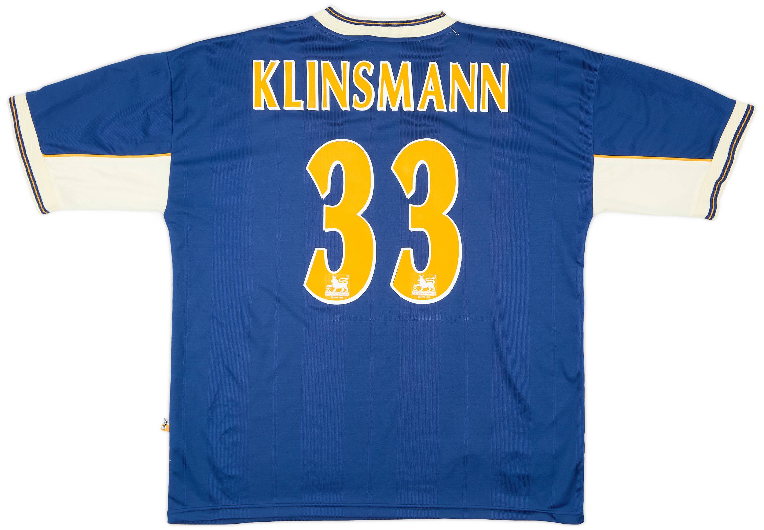 1997-98 Tottenham Away Shirt Klinsmann #33 - 8/10 - (XL)