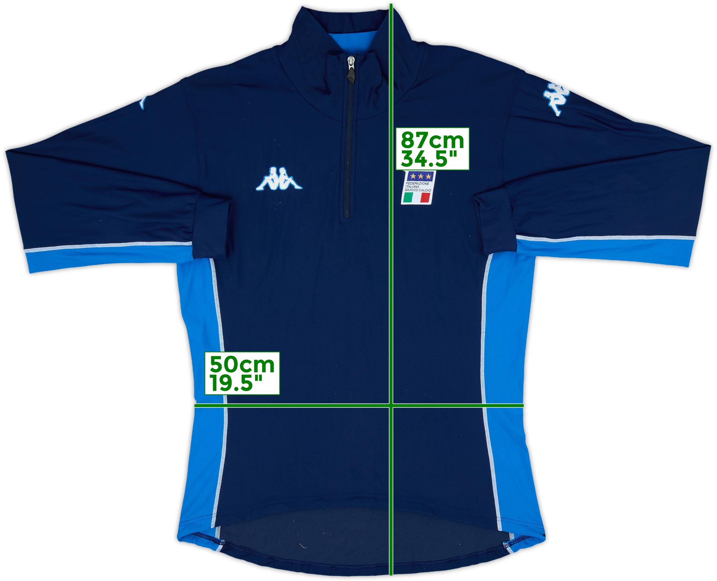 2002 Italy Kappa 1/4 Zip Training Top - 8/10 - (XL)