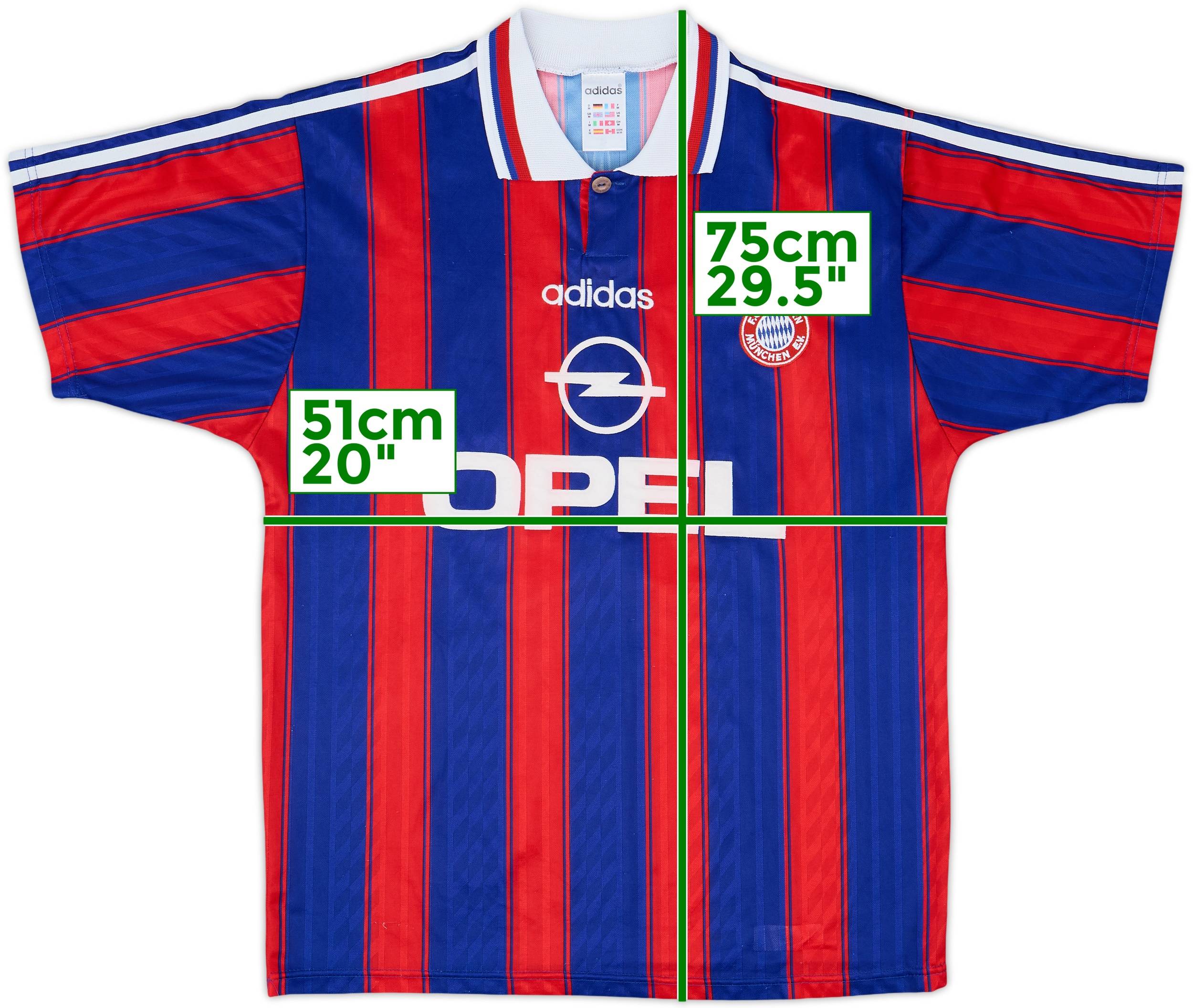 95-97s adidas Bayern München game shirt 1995-97 Bayern Munich Home Shirt #18 - 6/10 - (M)