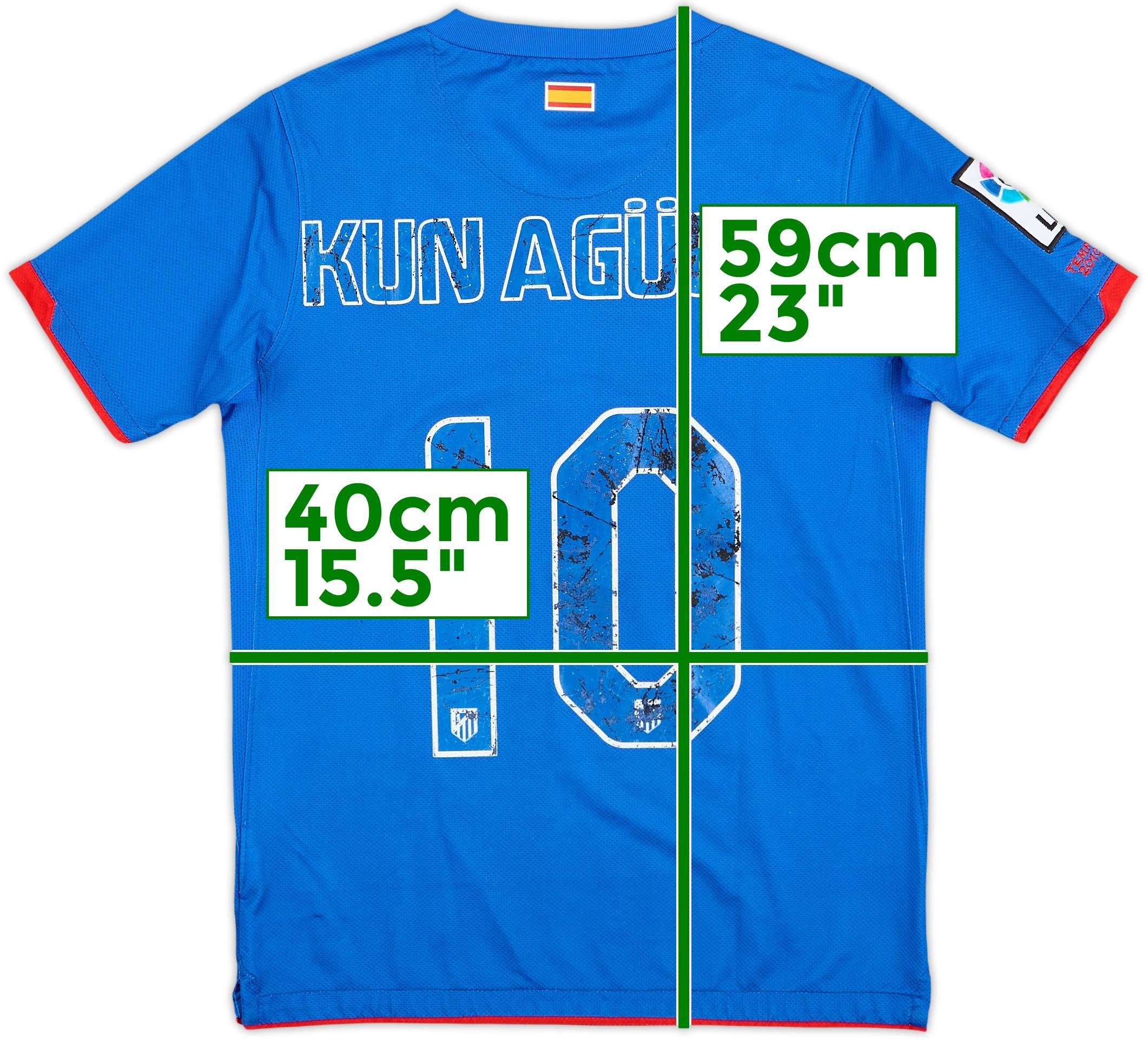 2010-11 Atletico Madrid Away Shirt Kun Aguero #10 - 4/10 - (M.Boys)