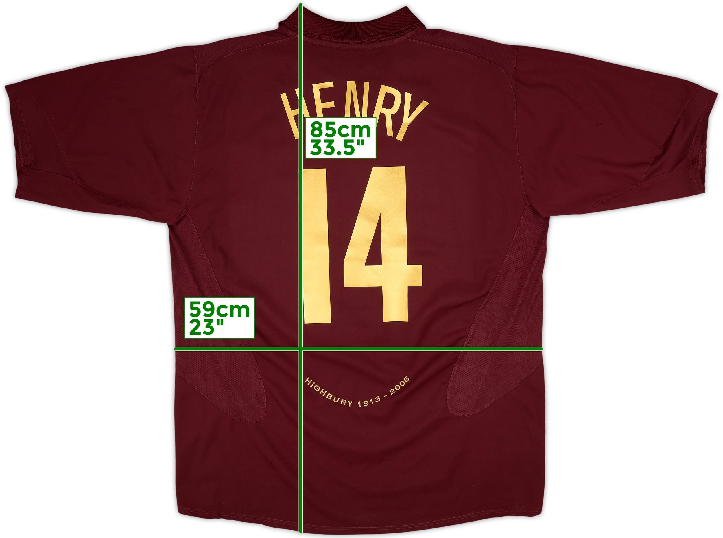 2005-06 Arsenal Home Shirt Henry #14 - 8/10 - (XXL)