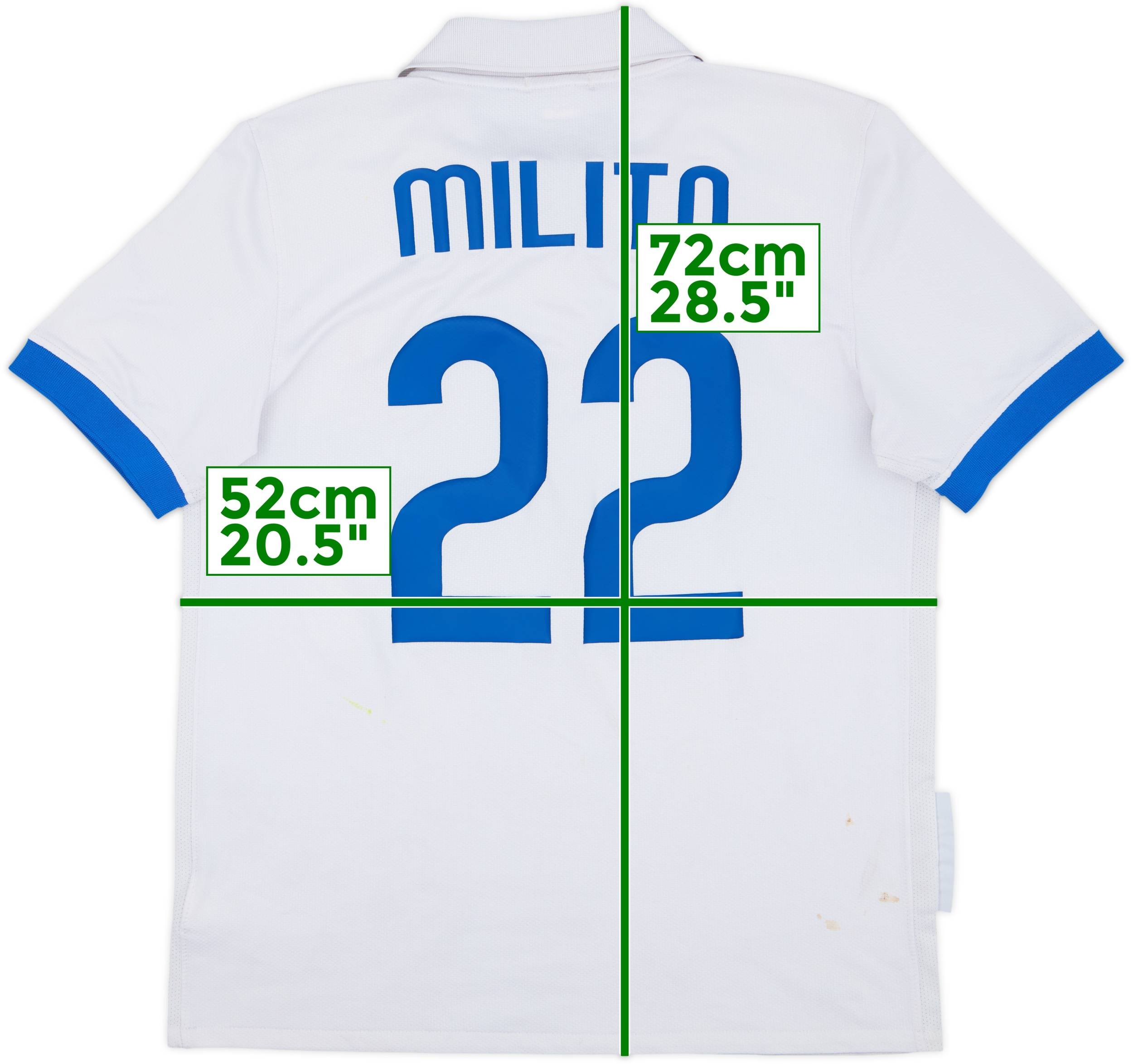 インテル MILITO 22 シャツ Mサイズ 2011-12 Inter Milan Home Shirt Milito #22 (XL)