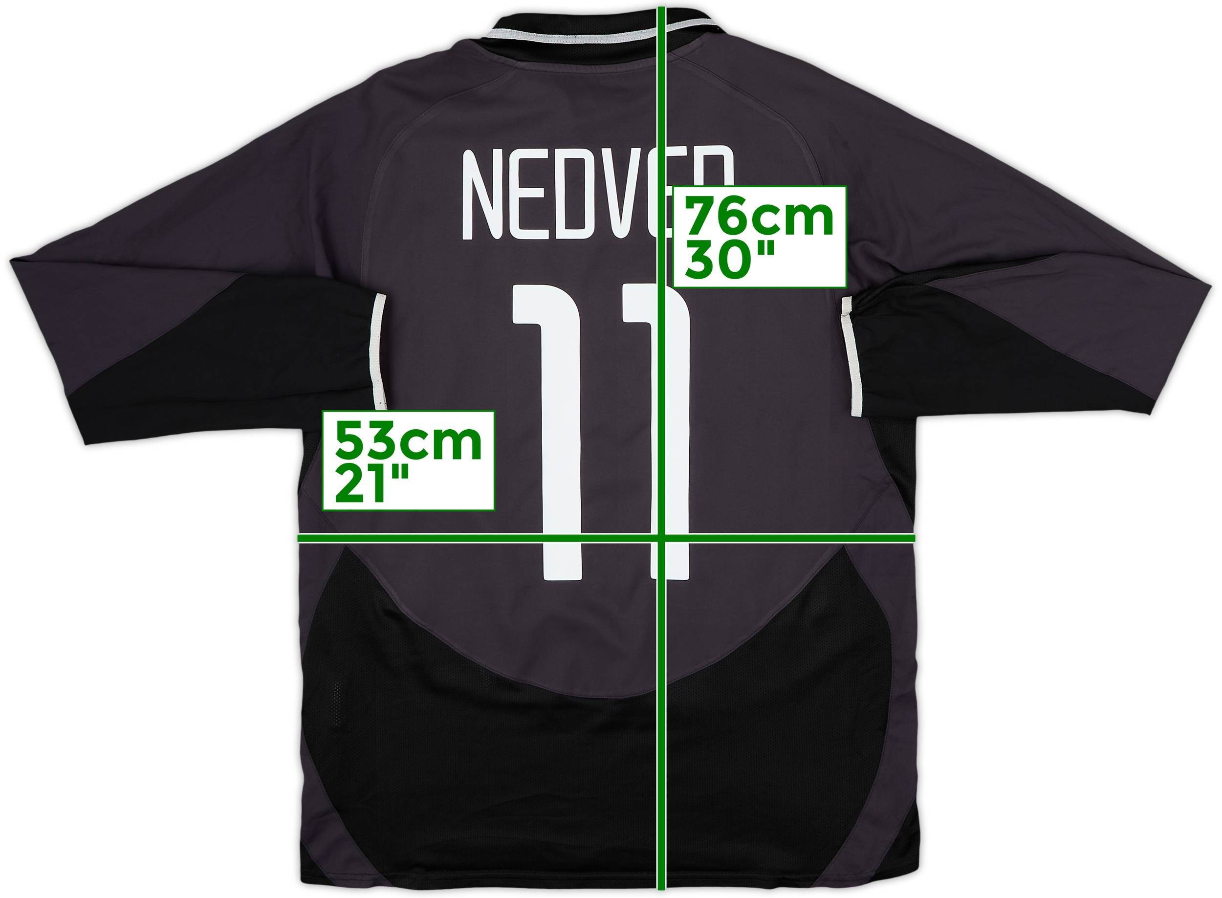 2003-04 Juventus Player Issue Third L/S Shirt Nedved #11 - 7/10 - (M)