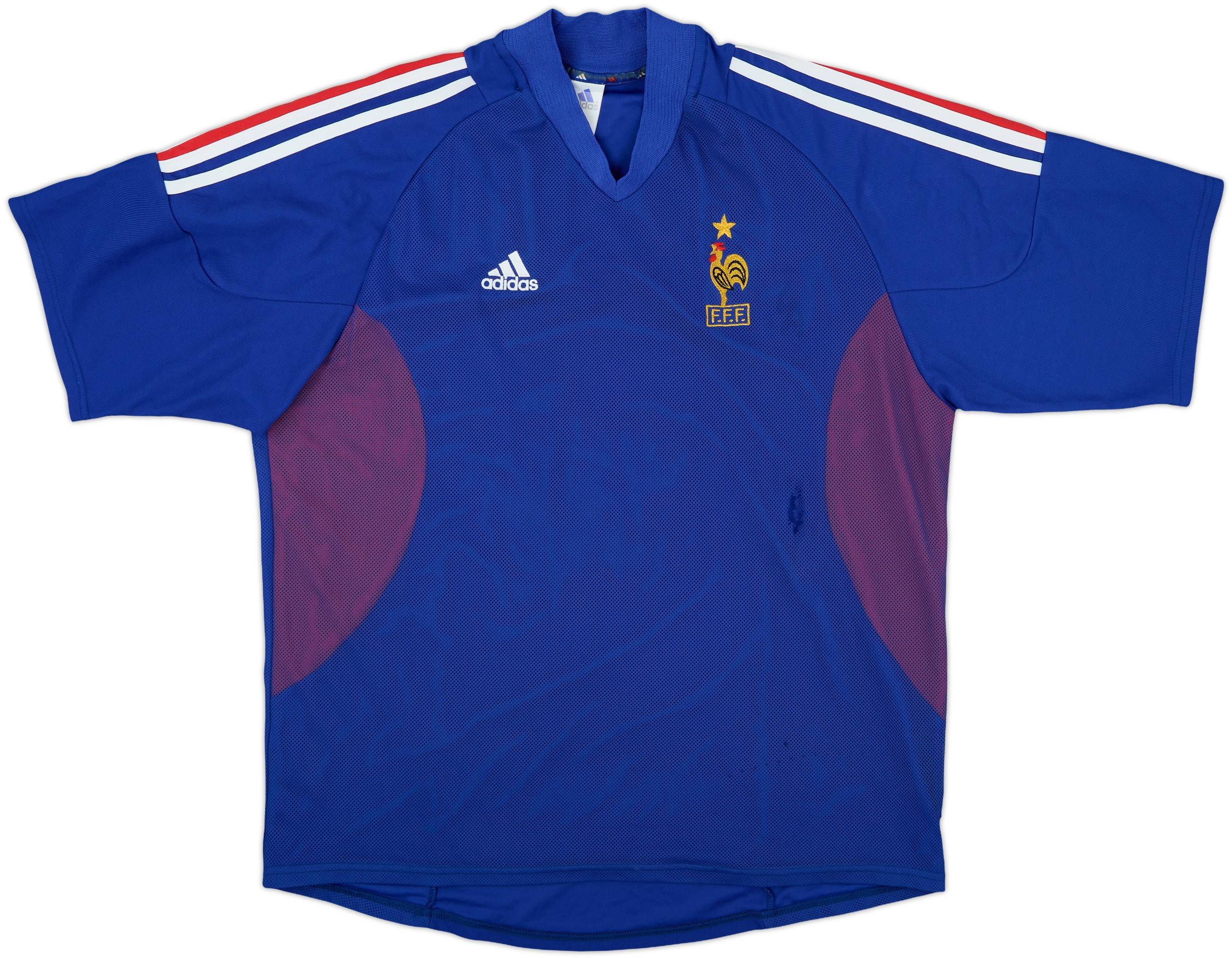 adidas　02-04 フランス代表ユニフォーム　France　アディダス 2002-04 France Home Shirt - 4/10 - (XL)
