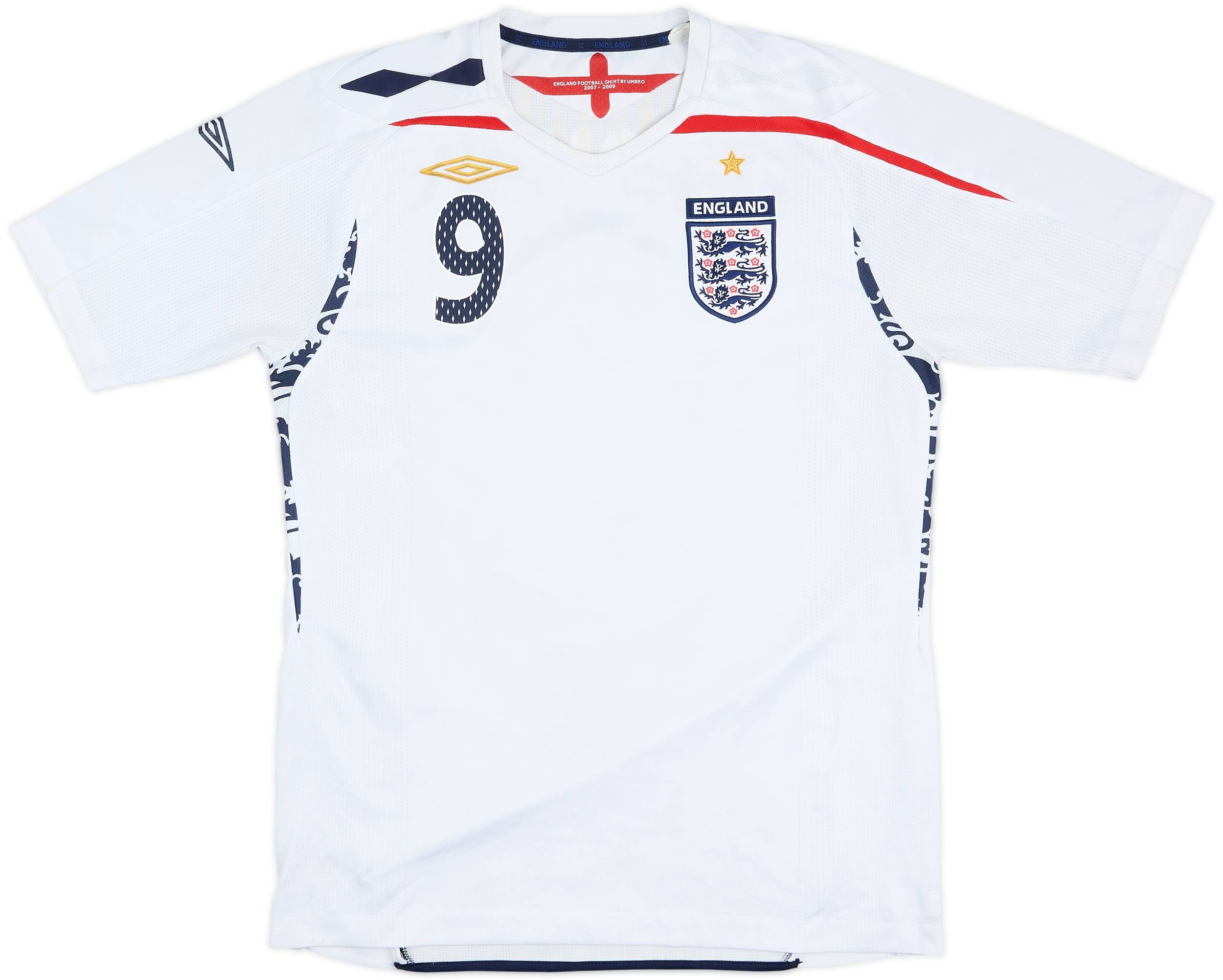 2007-09 England Home Shirt Rooney #9 - 5/10 - (M)