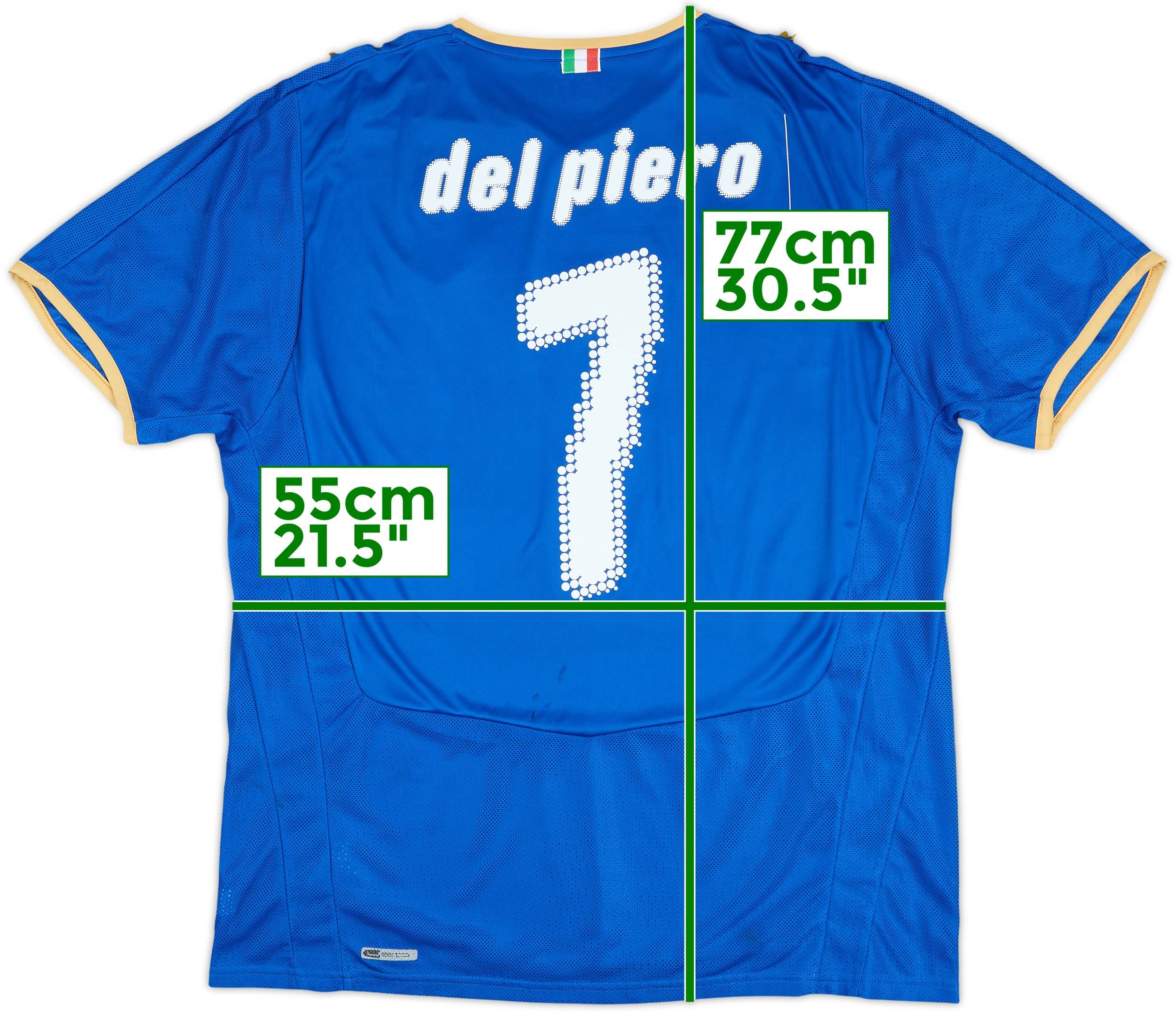 2007-08 Italy Home Shirt Del Piero #7 - 6/10 - (XL)
