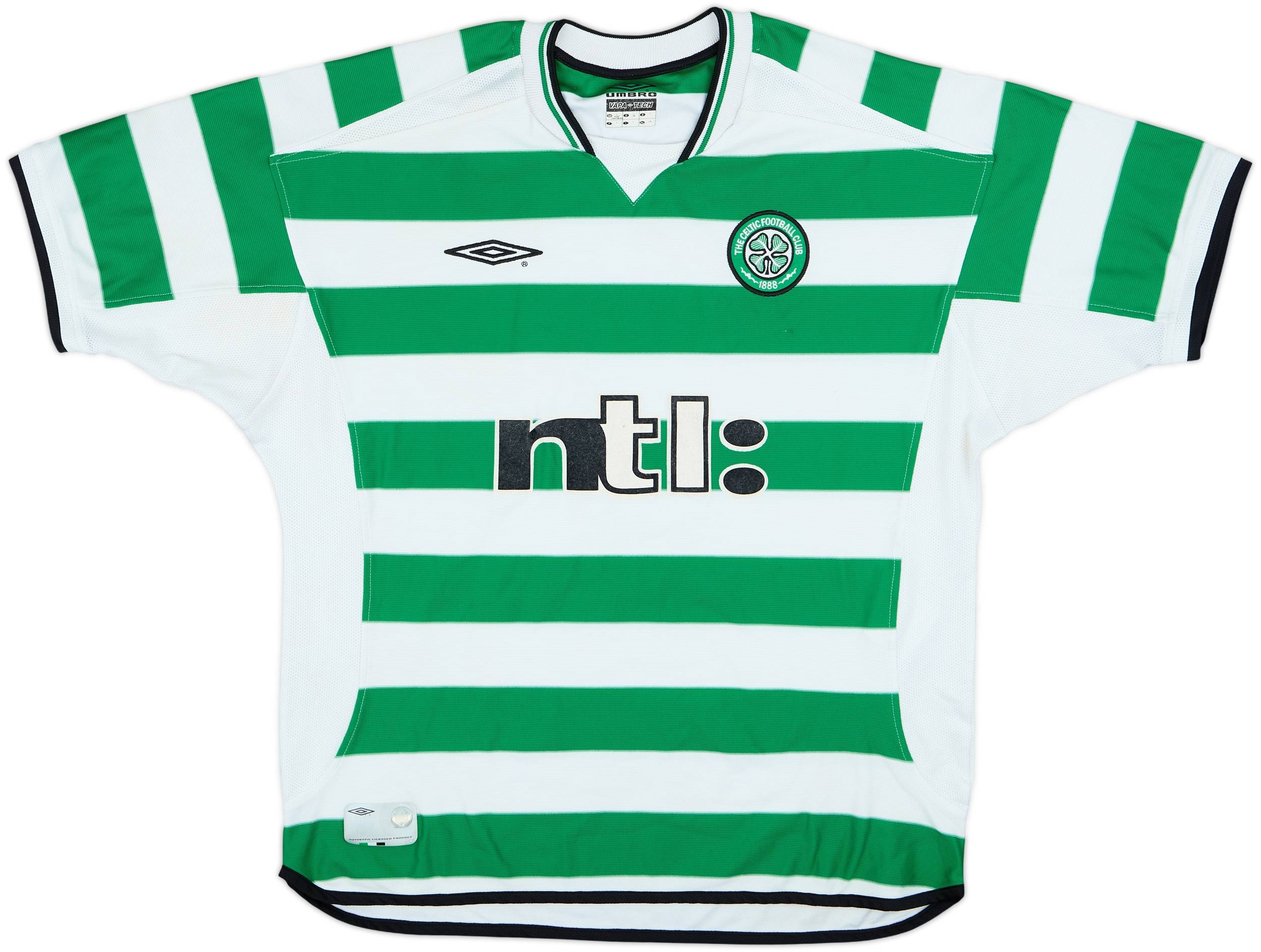 2001-03 Celtic Home Shirt Larsson #7 - 6/10 - (L)