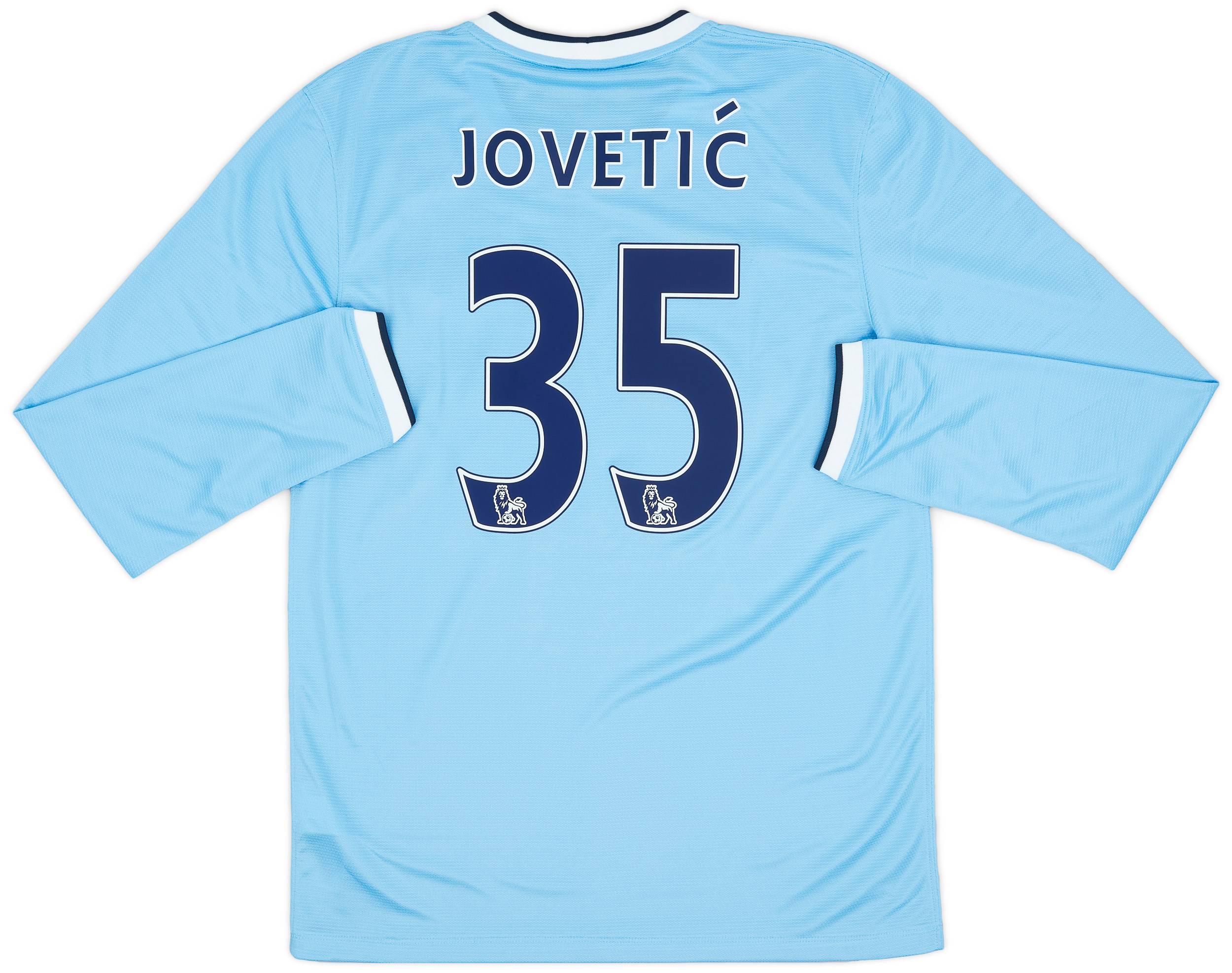 2013-14 Manchester City Home L/S Shirt Jovetić #35 (M)
