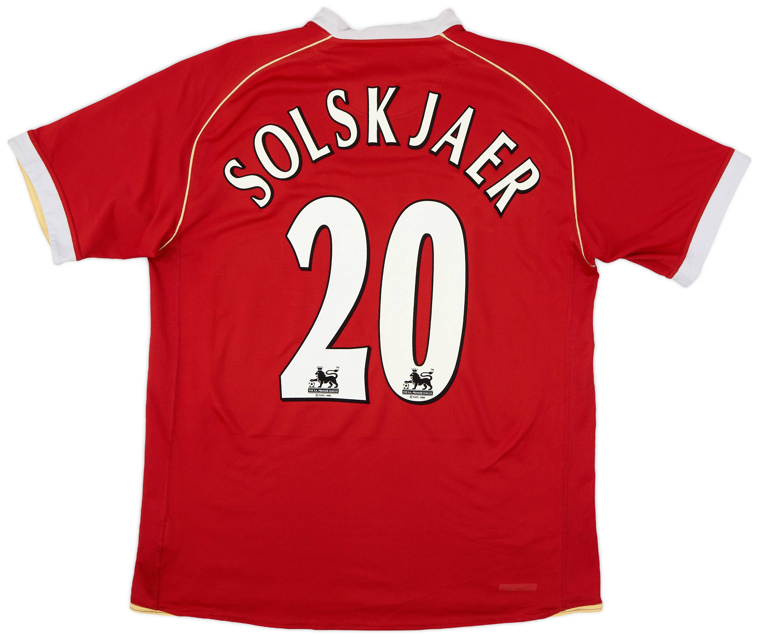 2006-07 Manchester United Home Shirt Solskjaer #20 - 6/10 - (L)
