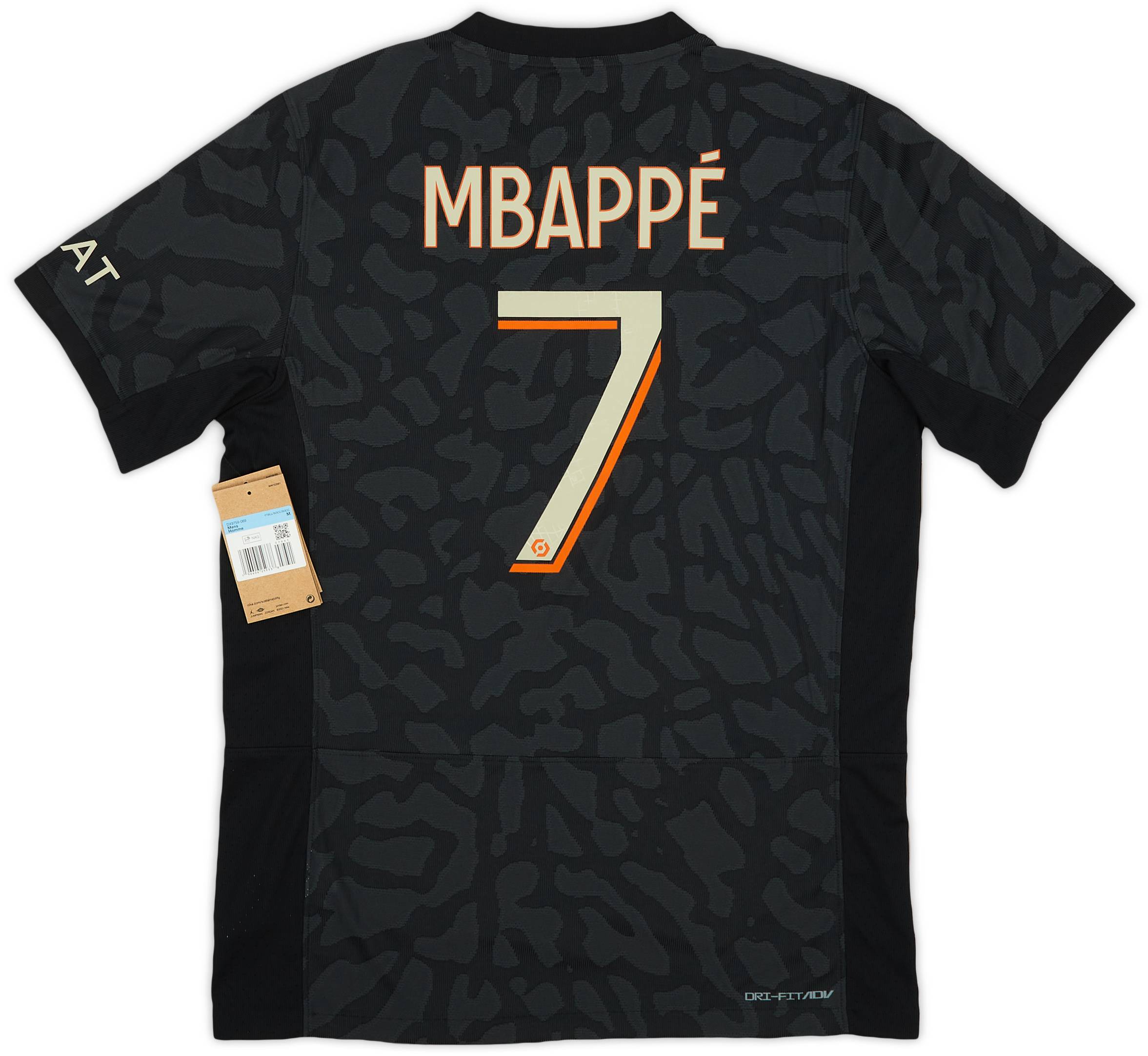 2023-24 Paris Saint-Germain Authentic Third Shirt Mbappe #7 (M)