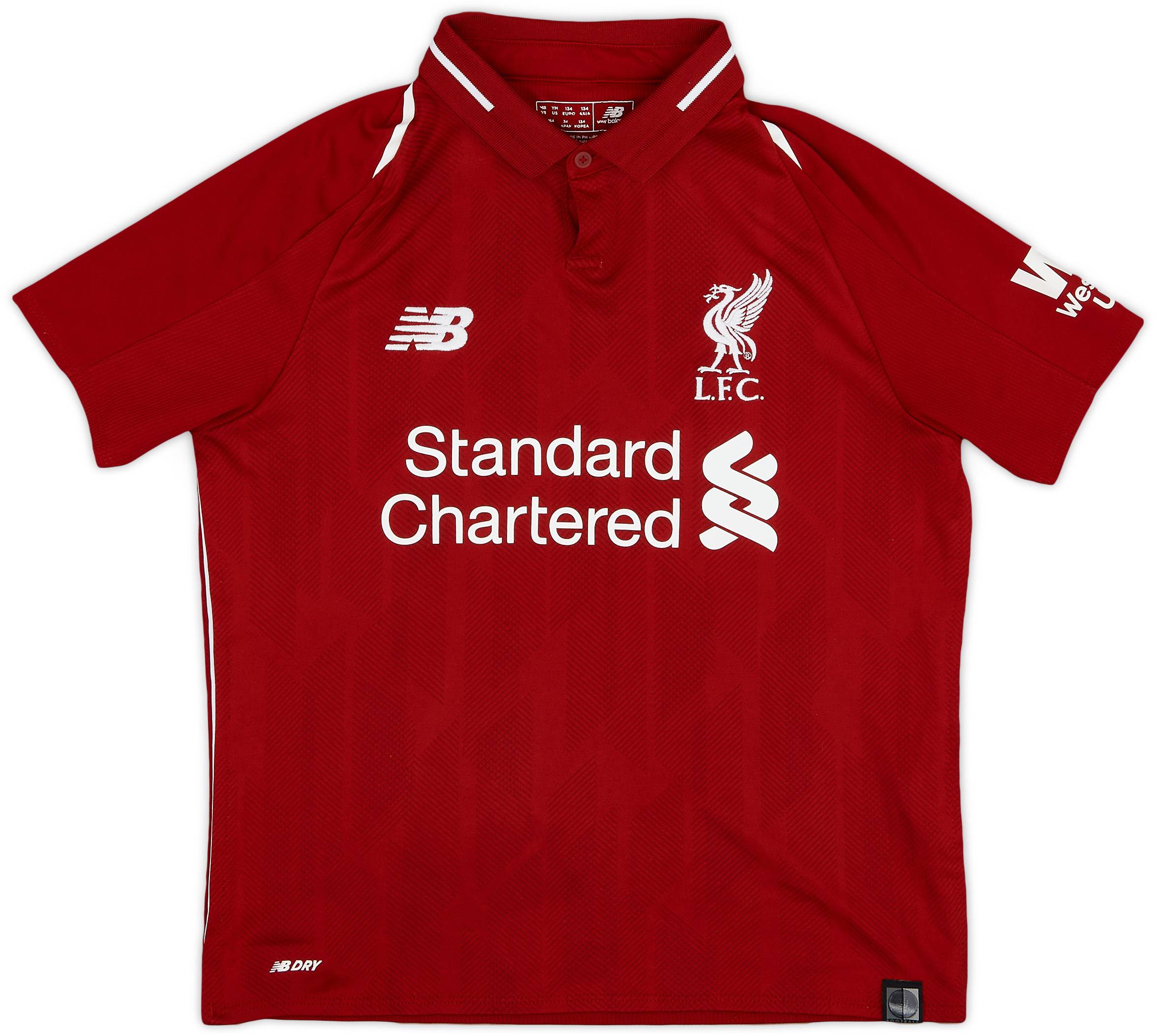2018-19 Liverpool Home Shirt - 8/10 - (S.Boys)