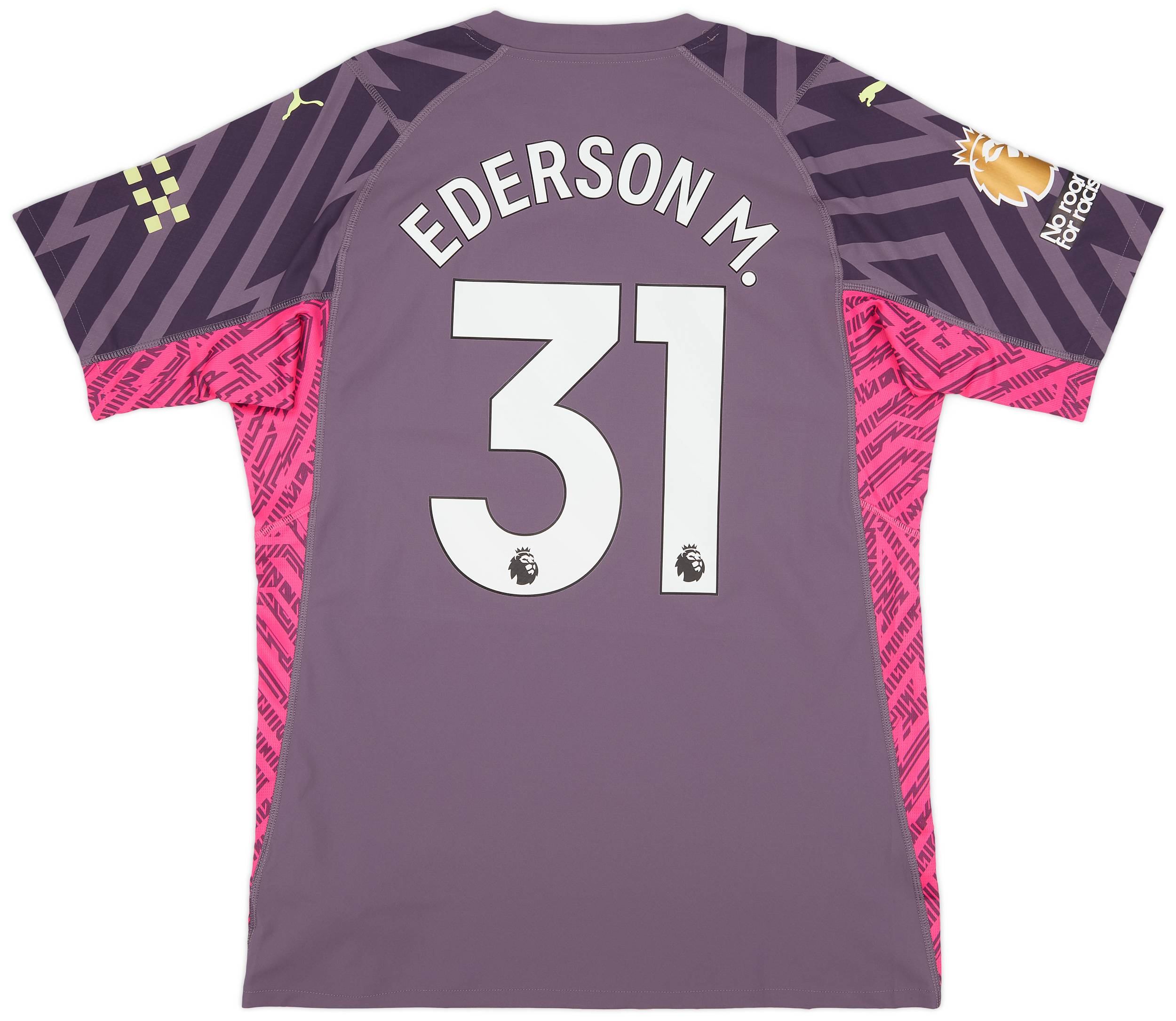 2023-24 Manchester City Match Issue GK S/S Shirt Ederson #31 - 7/10 - (XL)
